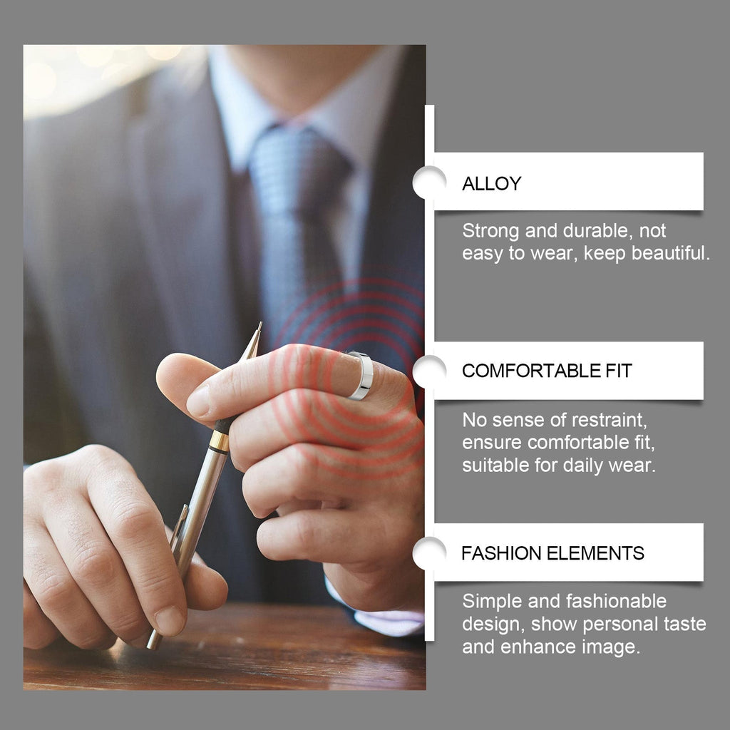 Hoexe silver Magnetic Ring Body Comfortable Sports Portable Simple Men's Daily Accessory Ring