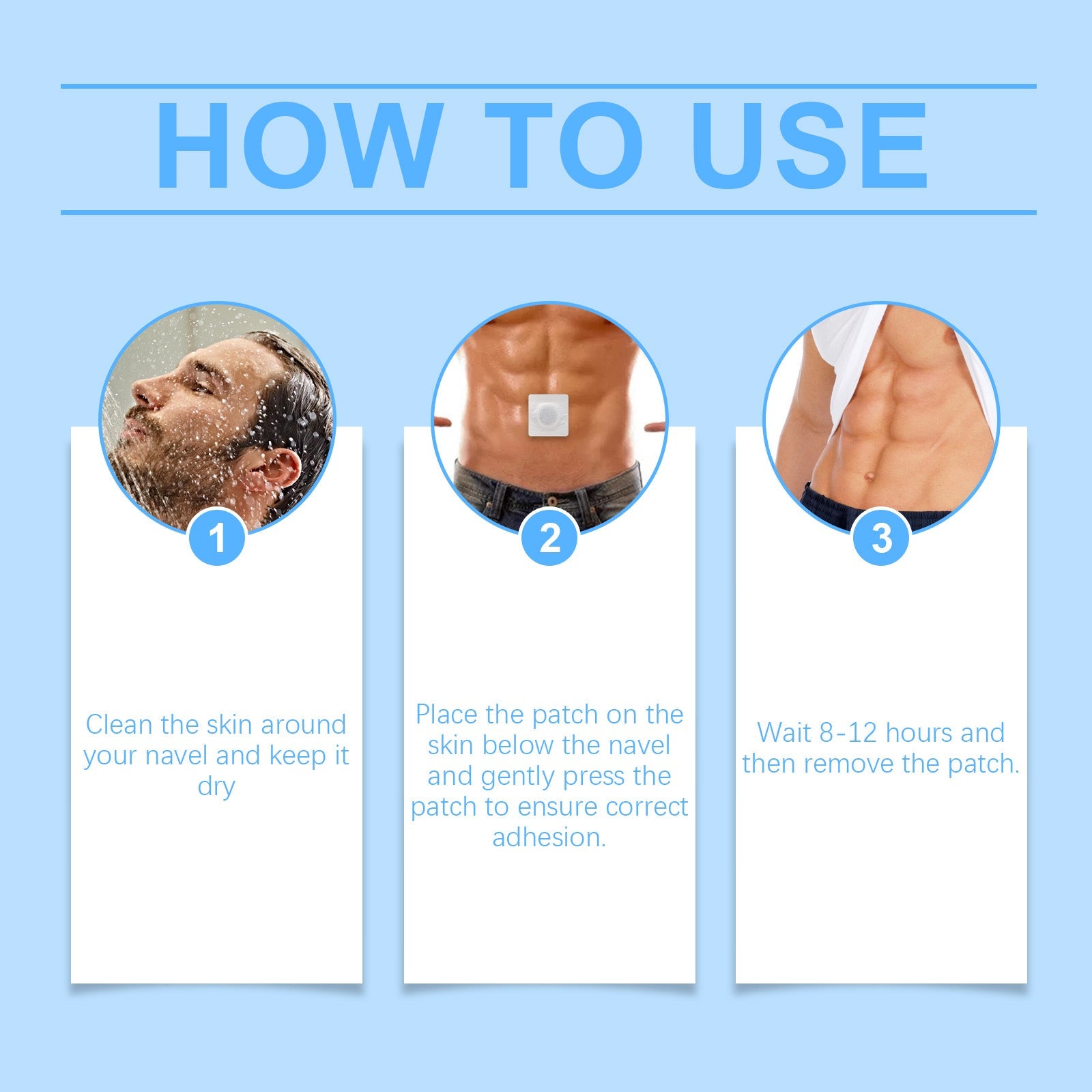 South Moon Men's Care Patches Relieve Discomfort Care Nourish Body Comfort Navel Patch