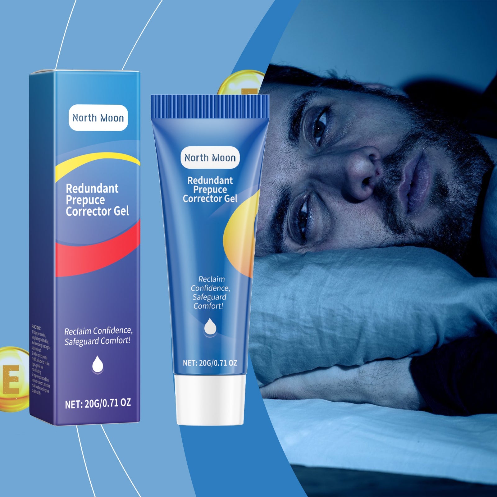 North Moon Men's Repair Gel Herbal ingredients gentle soothing repairing moisturizing care gel