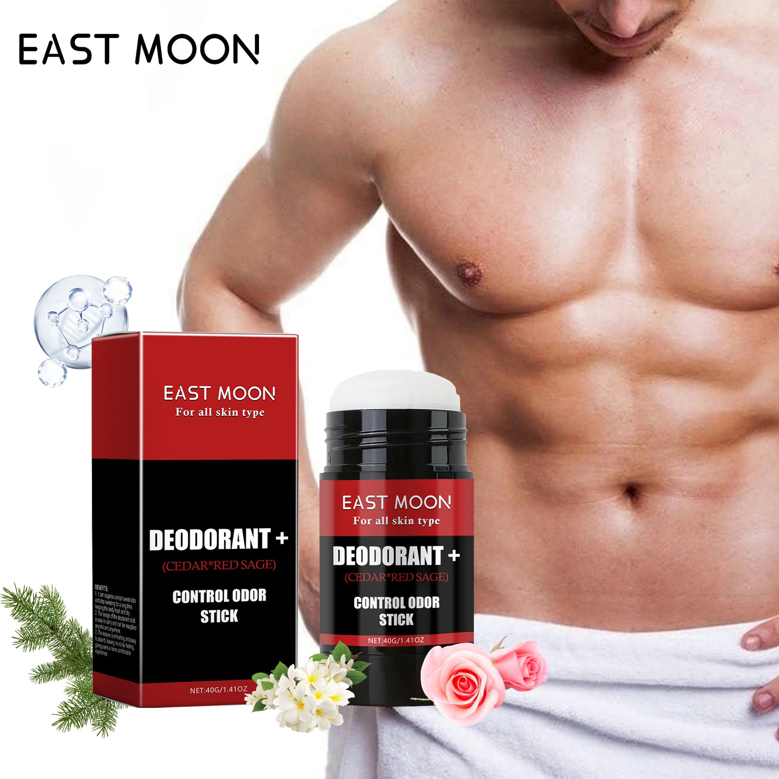 East Moon Men’s Deodorant Stick | Long-Lasting Freshness | Odor Control & Sweat Protection