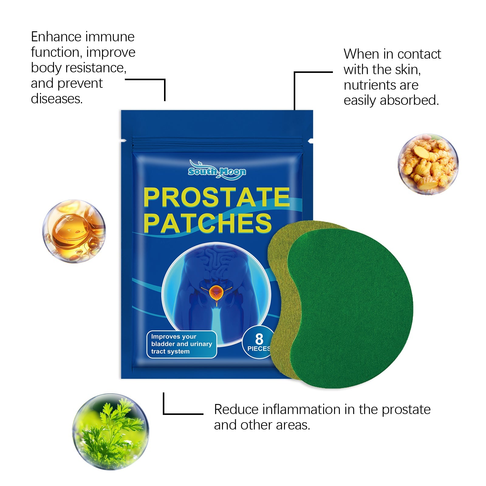 South Moon Men's Care Patch Relieve Discomfort Body Care Moisturizing Massage Care Patch