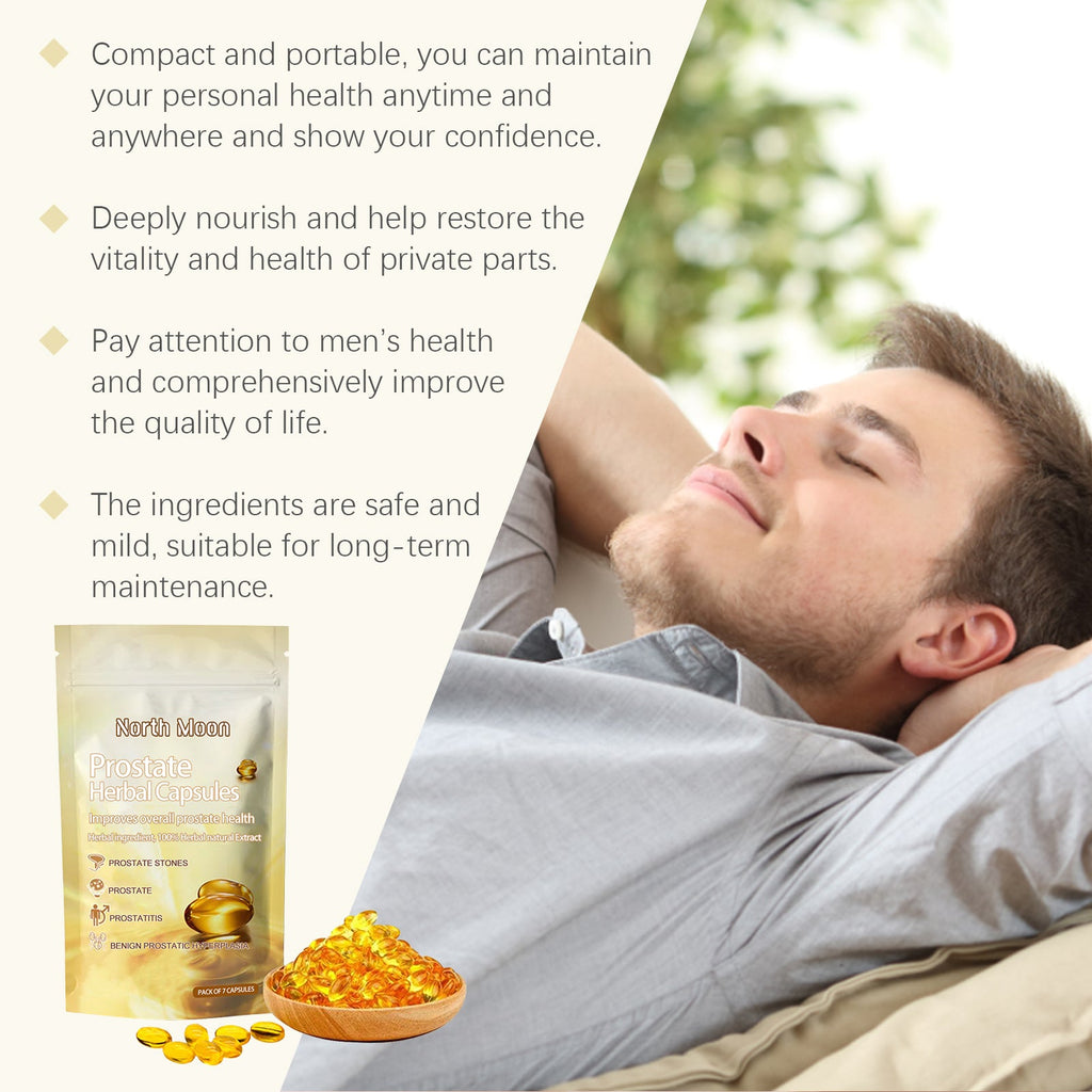 North Moon Men's Care Capsules Men's Gentle Herbal Care Vitality Boosting Body Care Capsules