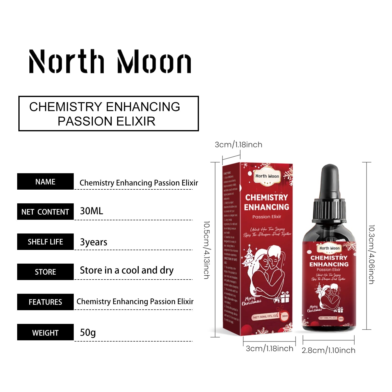 North Moon Men's Care Essential Oil Gentle Moisturizing Skin Nourishing Body Massage Care Essential Oil