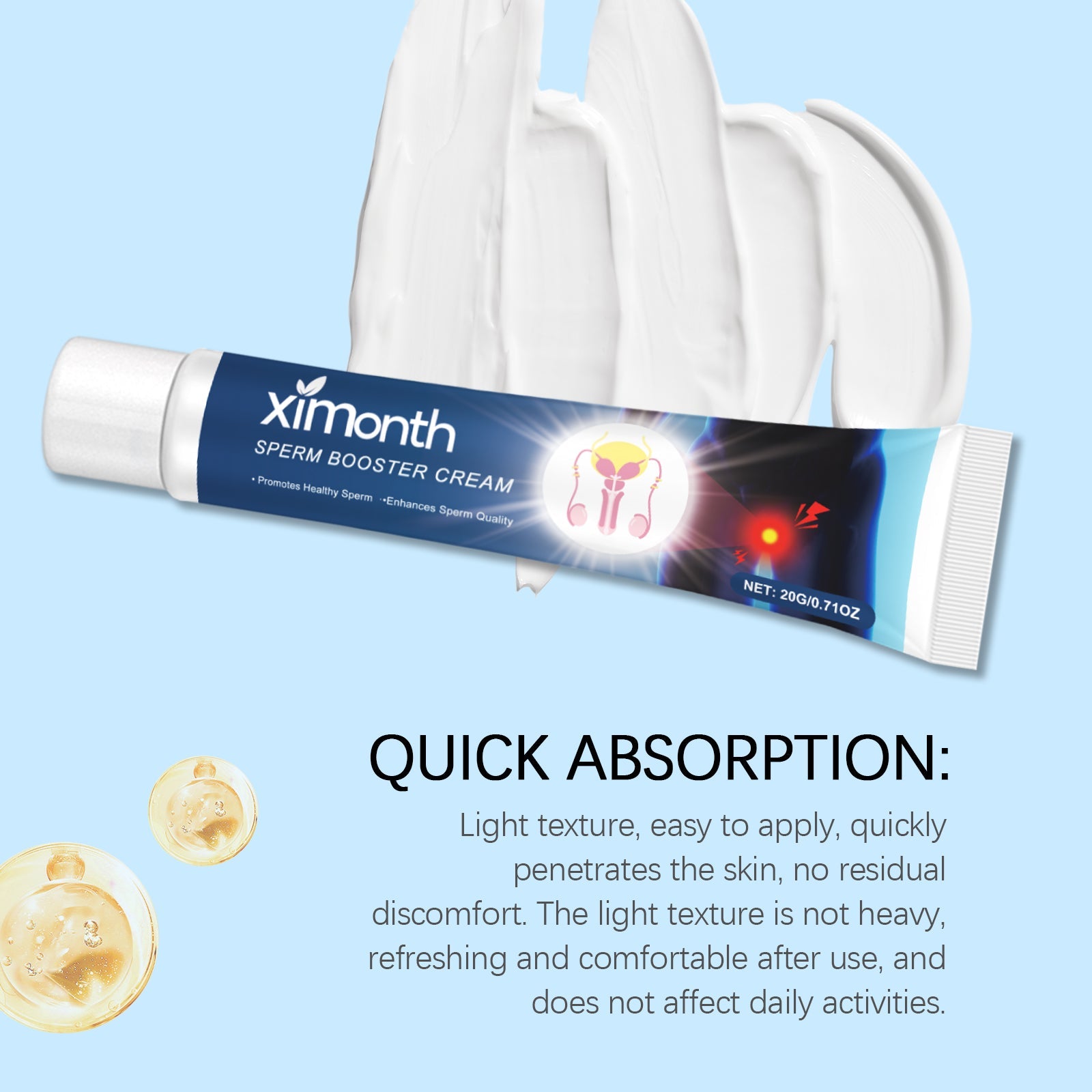 Ximonth Men's Neck Cream Gentle Care Men's Body Discomfort Massage Moisturizing Daily Neck Cream