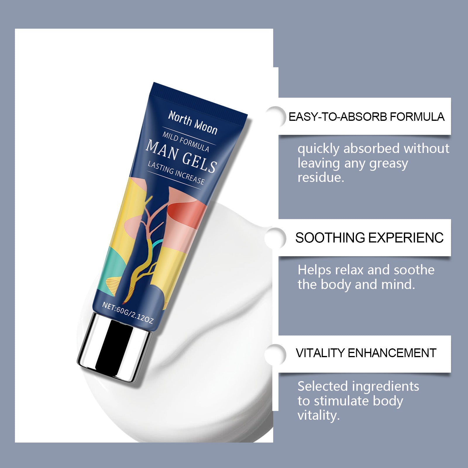 North Moon Men's Care Lubricant Moisturizing and nourishing to enhance daily comfort body care