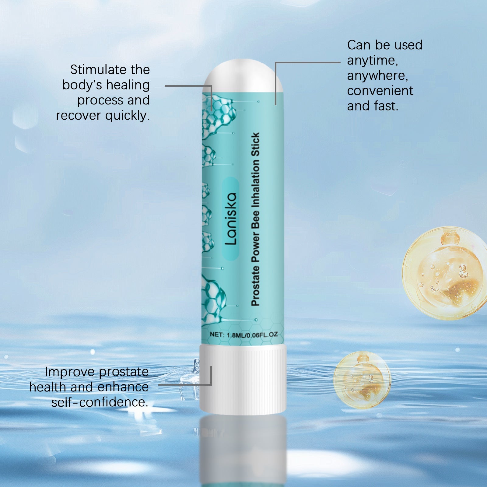 Laniska Male Nasal Inhaler Long-lasting Relief for Nasal Discomfort Male Vitality Maintenance Nasal Inhaler