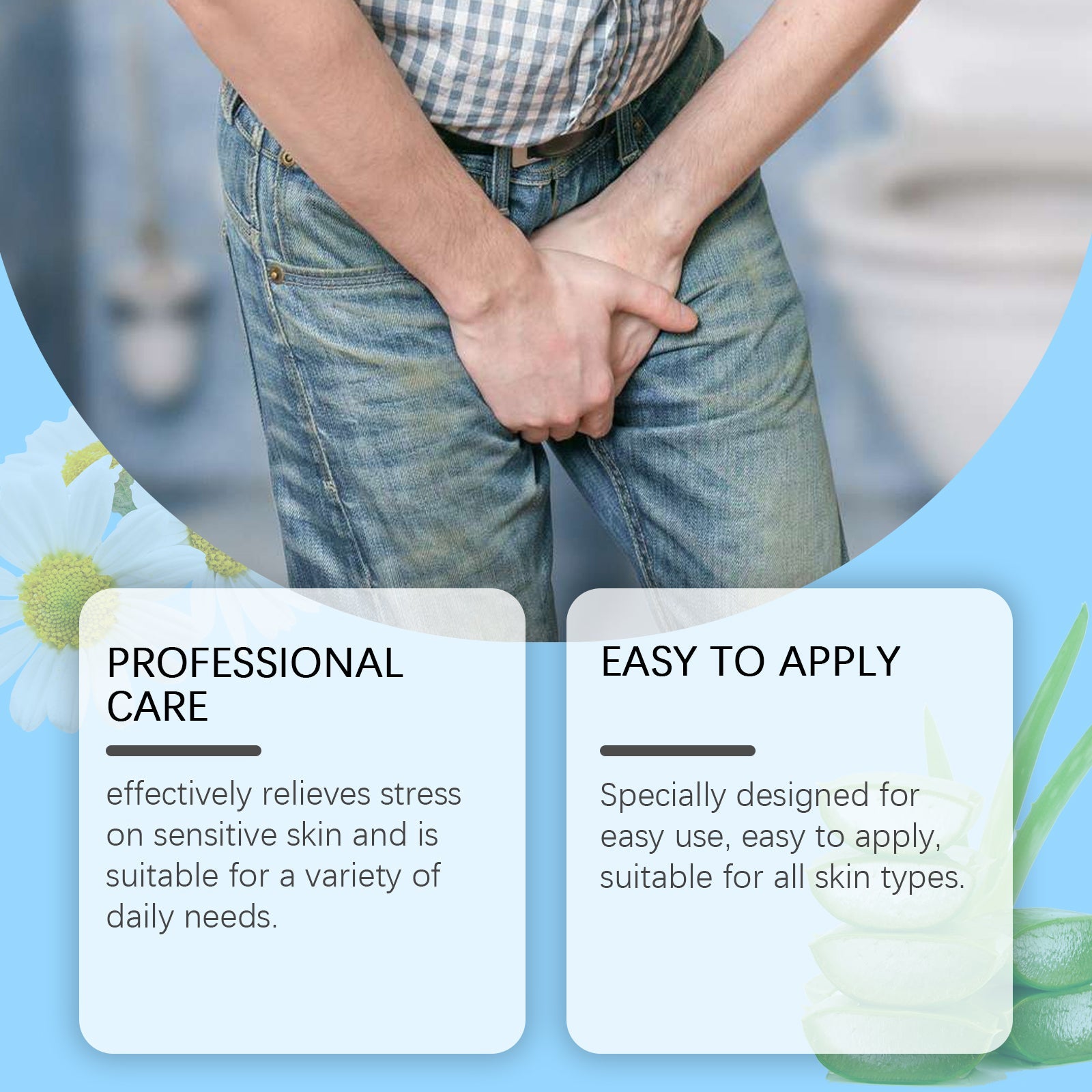 North Moon Men's Care Cream Men's Body Care Soothing Discomfort Cleansing Moisturizing Care Cream