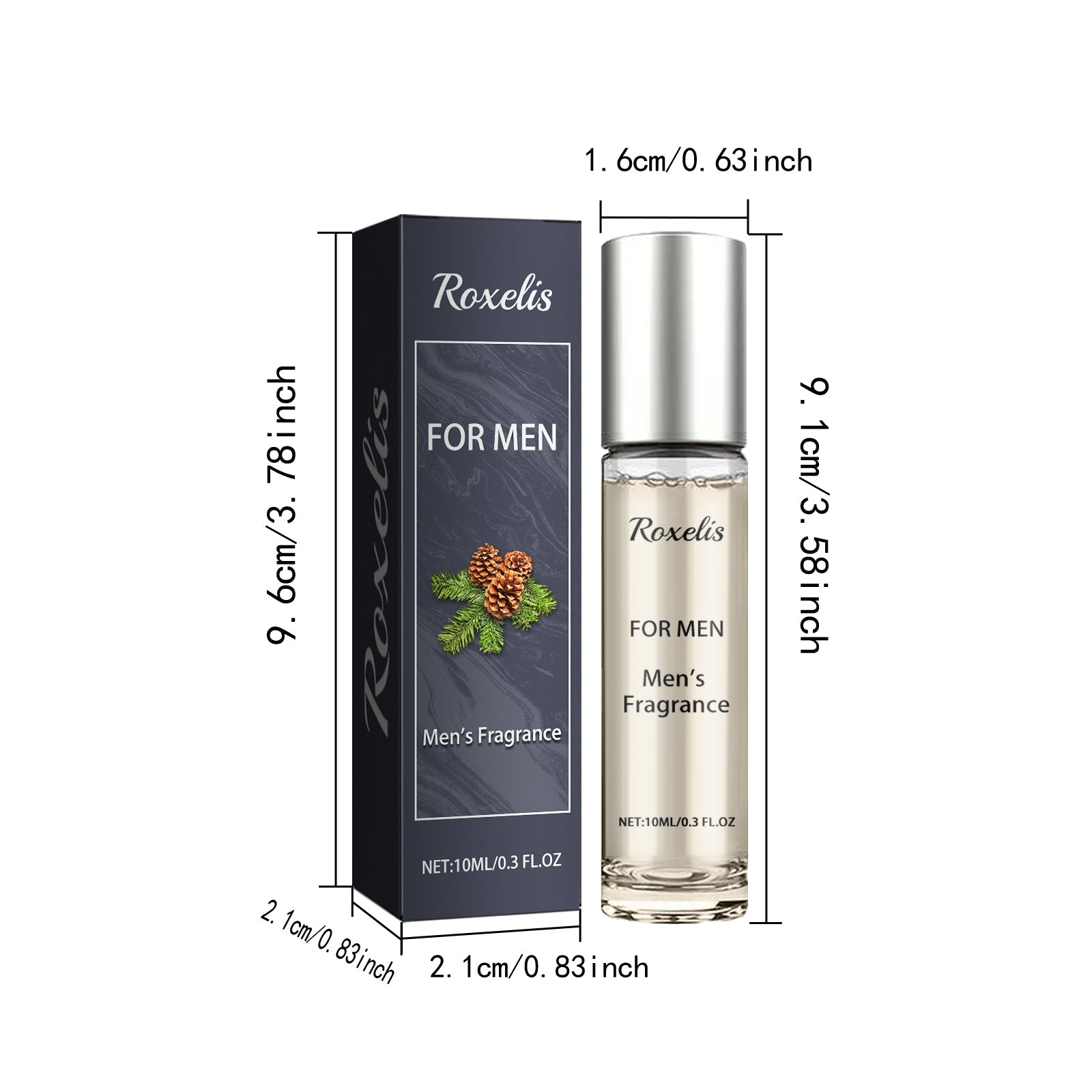 Roxelis Men's Perfume Natural Fresh Light Fragrance Long-lasting Scent Niche Couple Date Portable Atmosphere Perfume