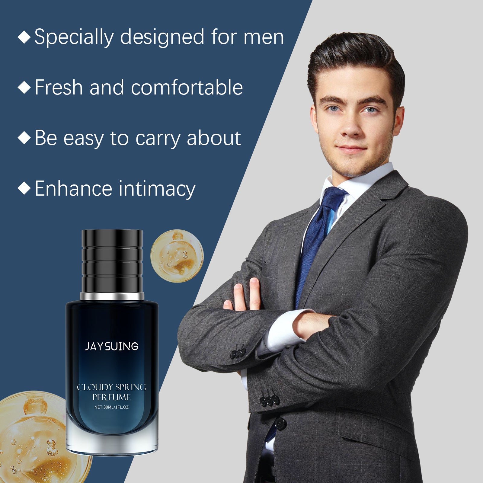 Jaysuing Cloud Spring Perfume Natural fresh low-key light fragrance long-lasting men's perfume