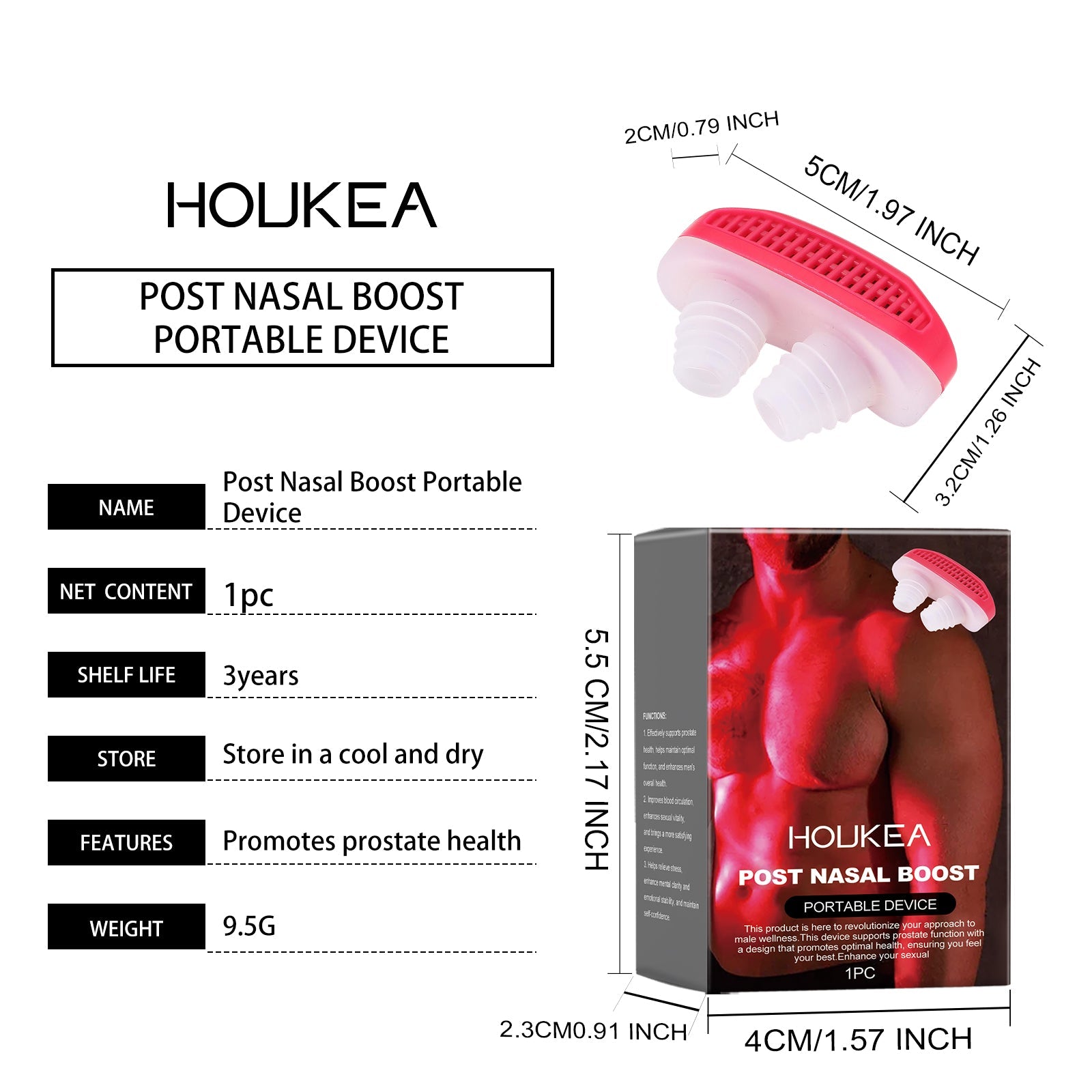 Houkea Men's Care Products Men's Body Comfort Daily Care Gentle and Convenient Portable