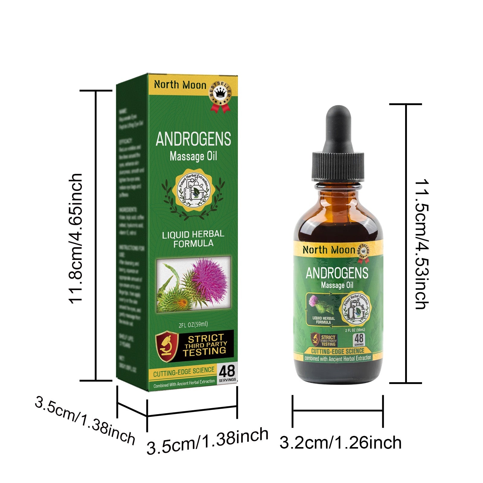 North Moon Men's Enhancement Massage Oil Men's Body Care Strong Vitality Moisturizing Care Essential Oil