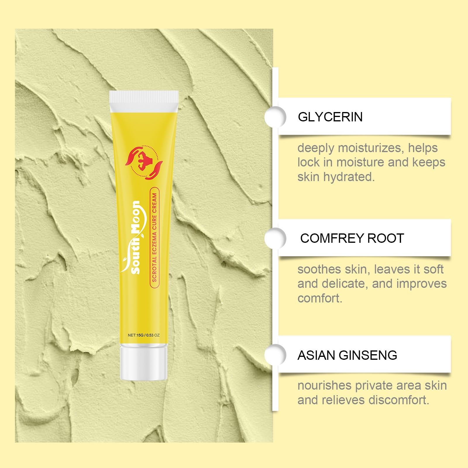 South Moon Men's Body Neck Cream Men's Body Skin Moisturizing Daily Massage Care Cream