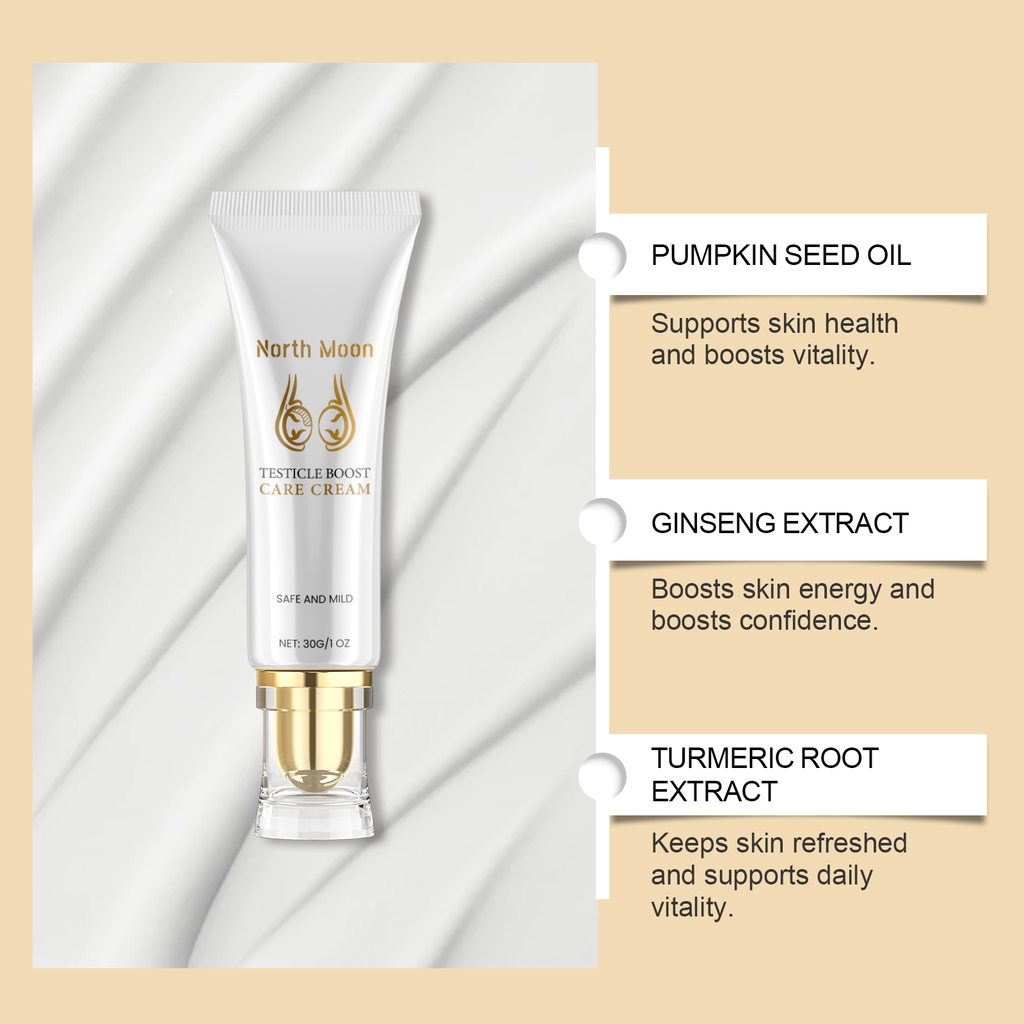 North Moon Male Vitality Care Cream Plant Extract Essence Cares for Men's Vitality Long-lasting Endurance Essential Oil