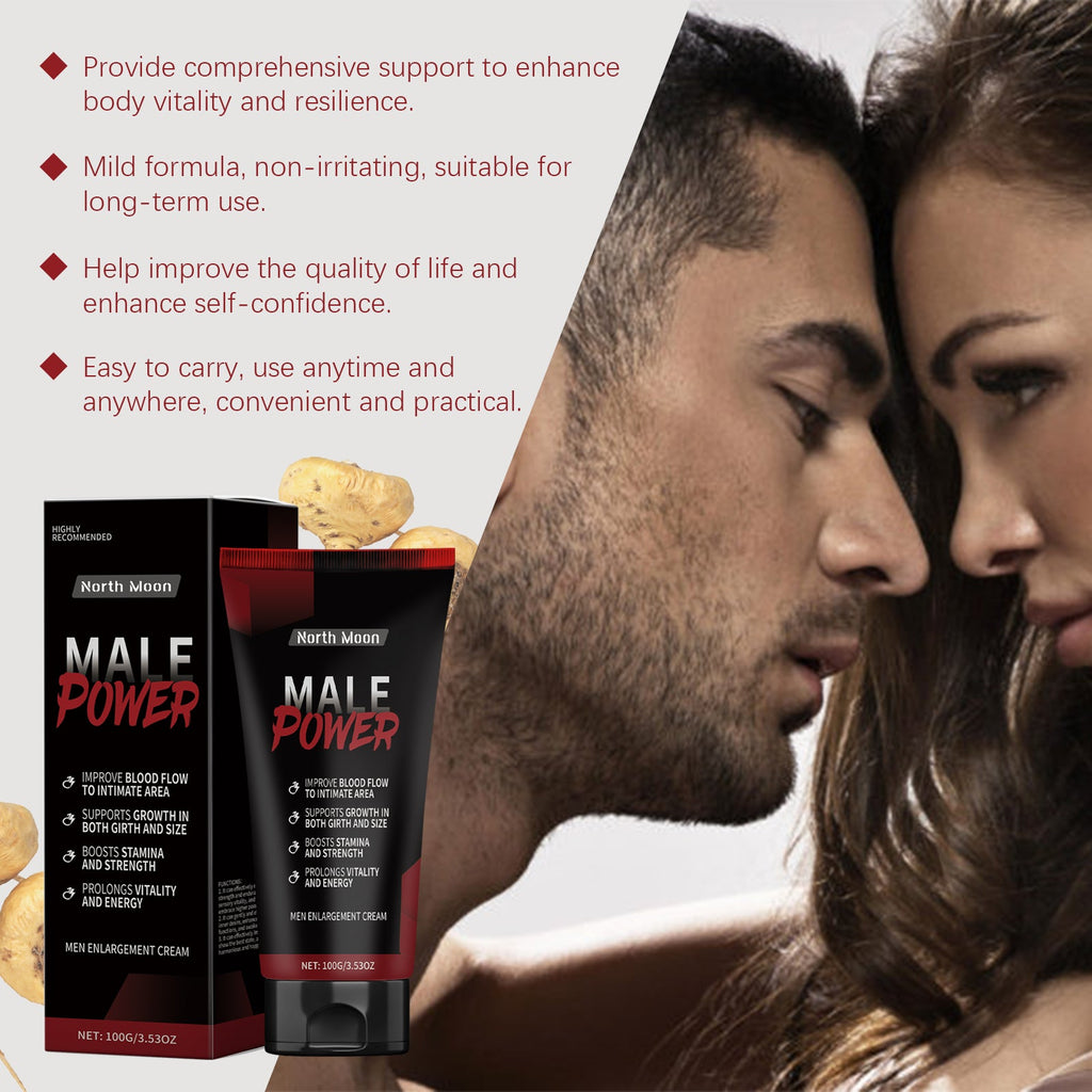 North Moon Men's Care Massage Cream Men's Body Nourishing Energy Boosting Long-lasting Moisturizing Care Cream