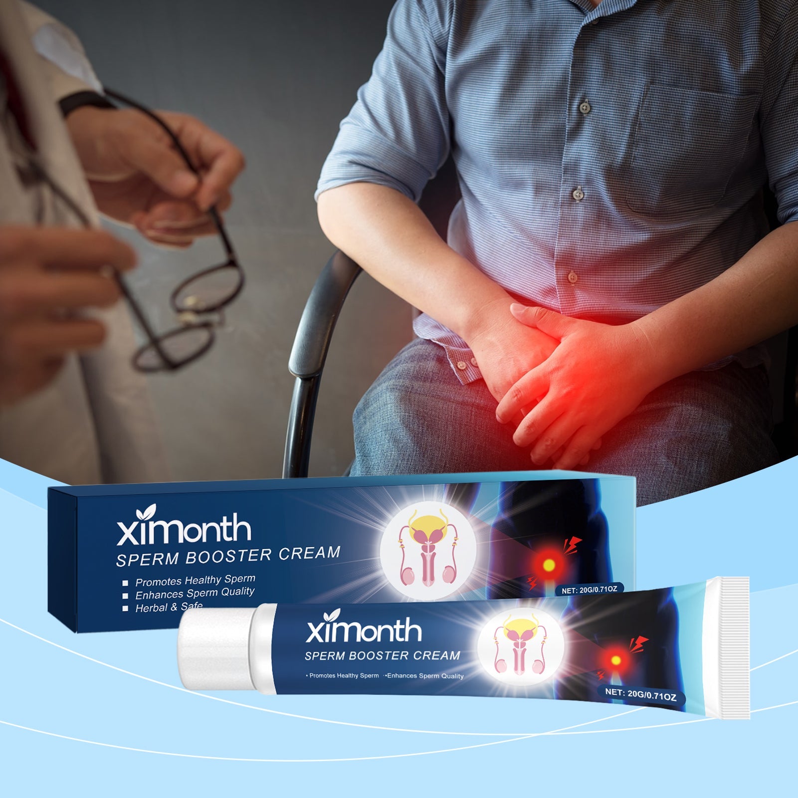 Ximonth Men's Neck Cream Gentle Care Men's Body Discomfort Massage Moisturizing Daily Neck Cream