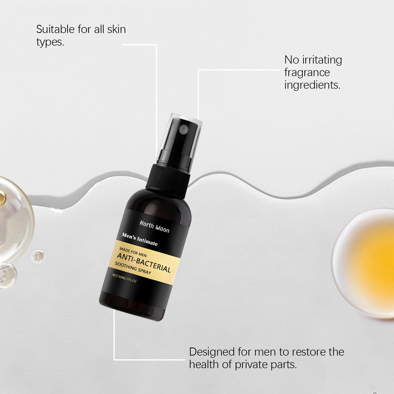 North Moon Men's Body Care Spray Gentle Relief for Daily Body Discomfort Men's Care