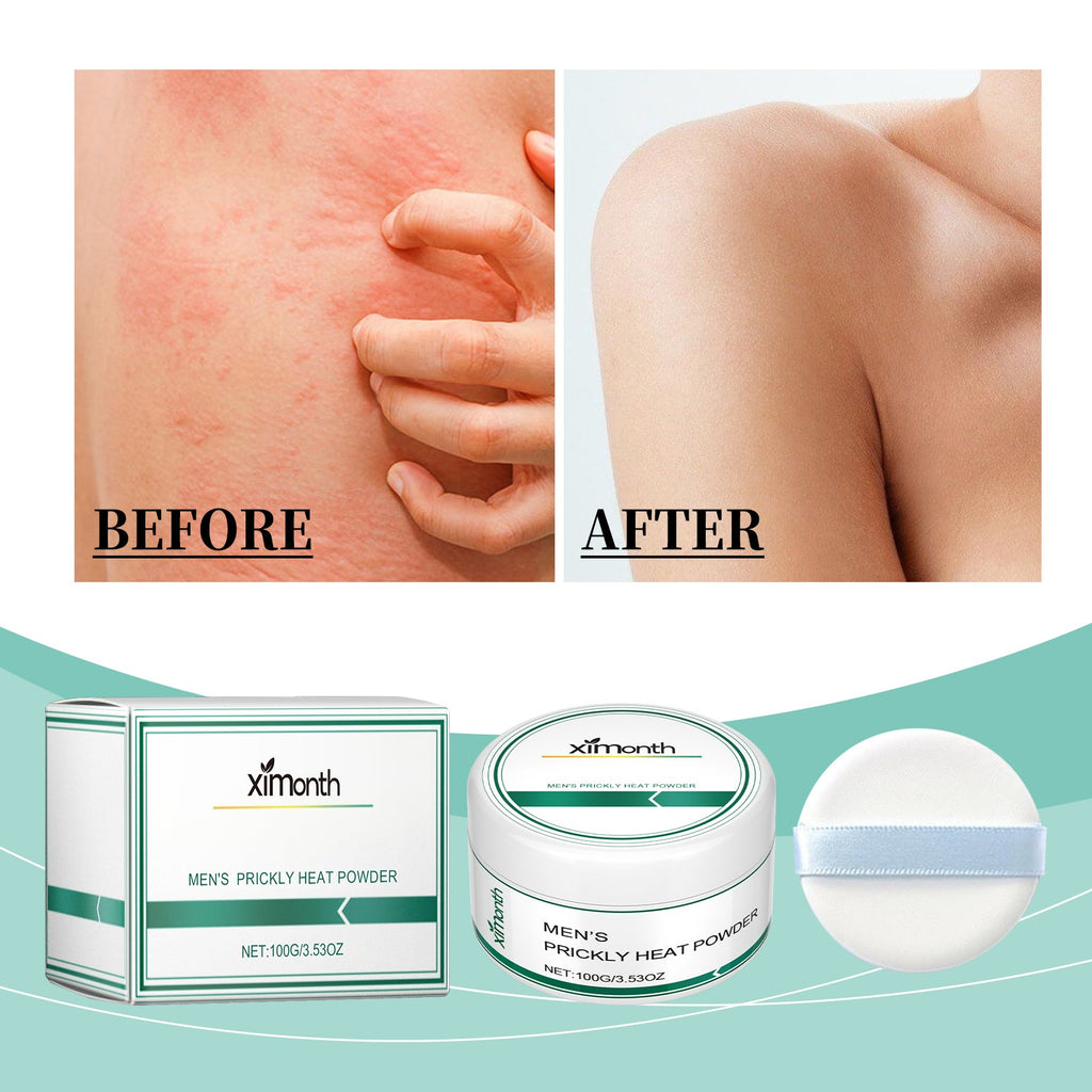 Ximonth Men's Care Body Powder Skin Care Sweat Absorption Breathable plaid Refreshing Mint Daily Care