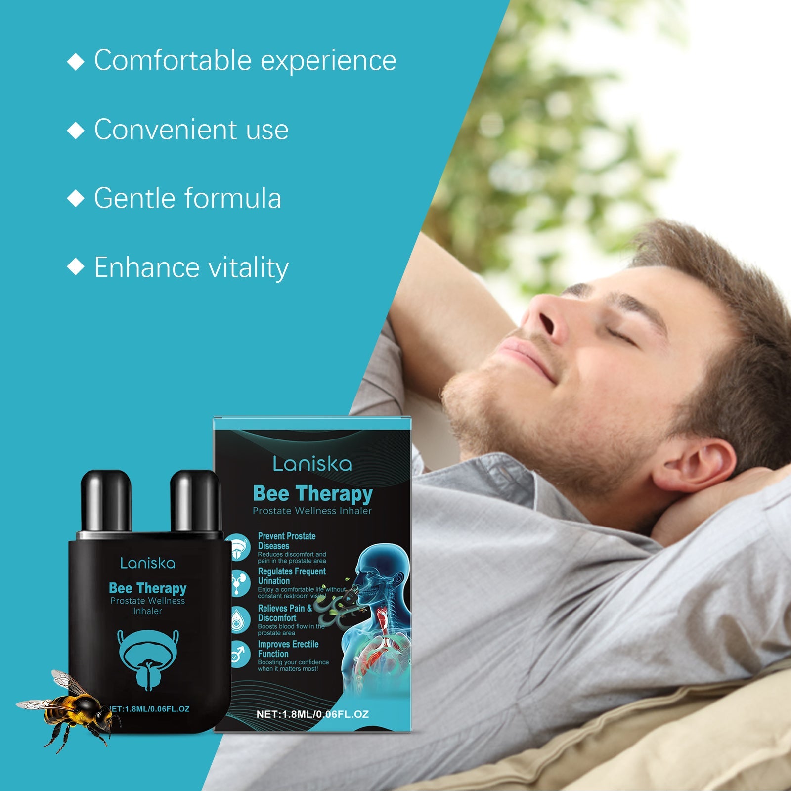 Laniska Male Care Nasal Inhaler Enhance Male Vitality Relieve Discomfort Body Improvement Nasal Inhaler