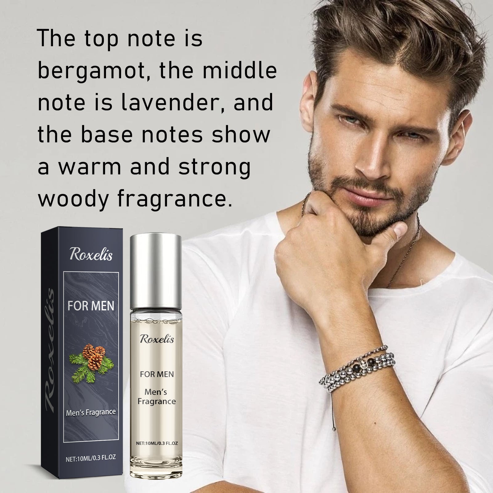 Roxelis Men's Perfume Natural Fresh Light Fragrance Long-lasting Scent Niche Couple Date Portable Atmosphere Perfume