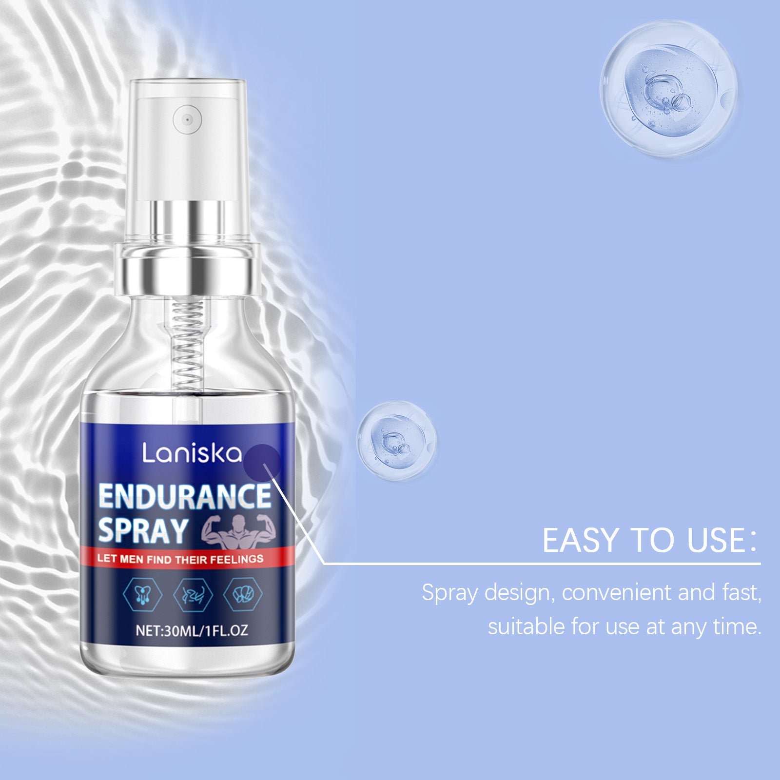 Laniska Men's Repair Spray Easy Care Men's Comfort Enhancing Body Spray