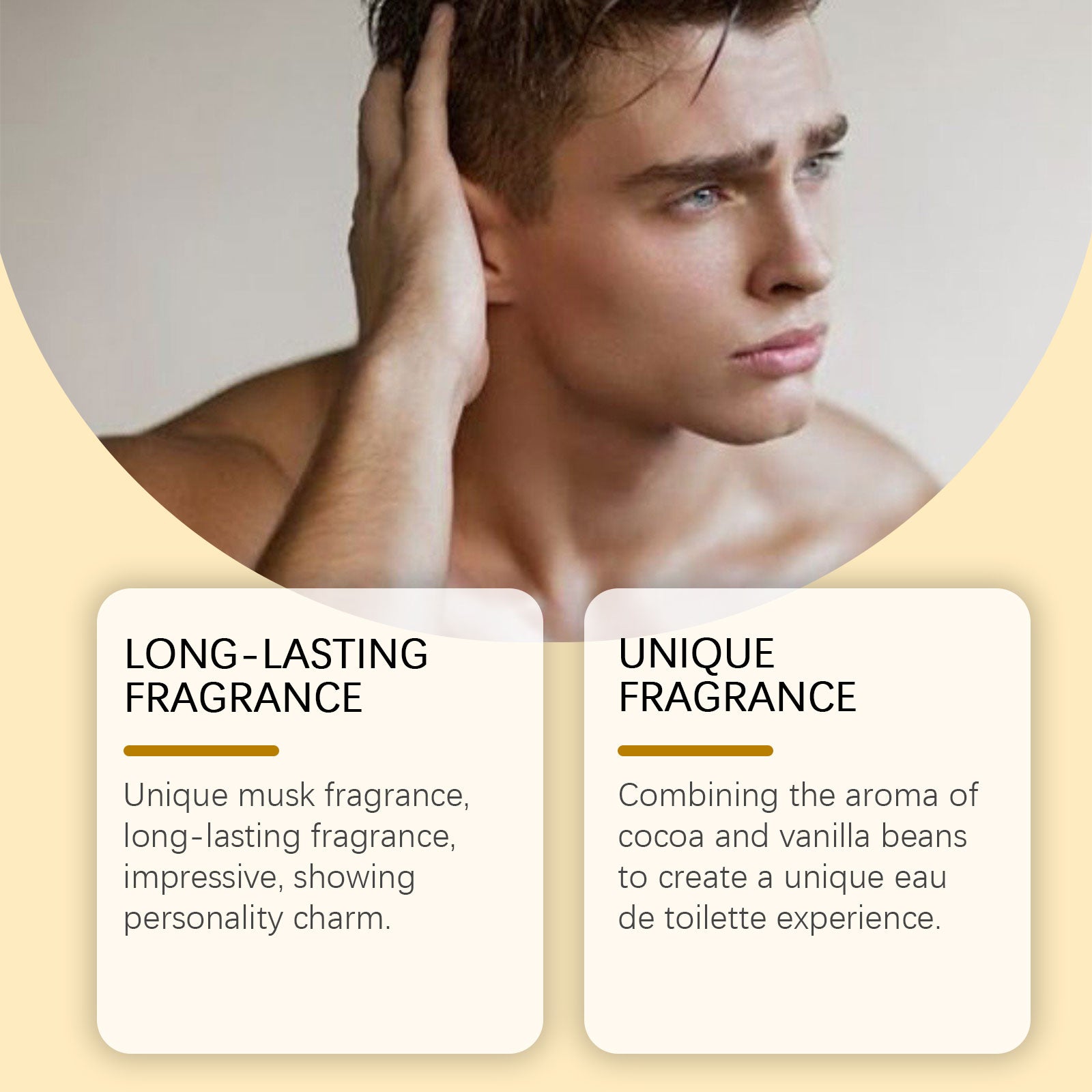 Roxelis Charming Cologne Eau de Toilette Men's Perfume Long-lasting Fragrance Light and Elegant Fresh Charming Atmosphere