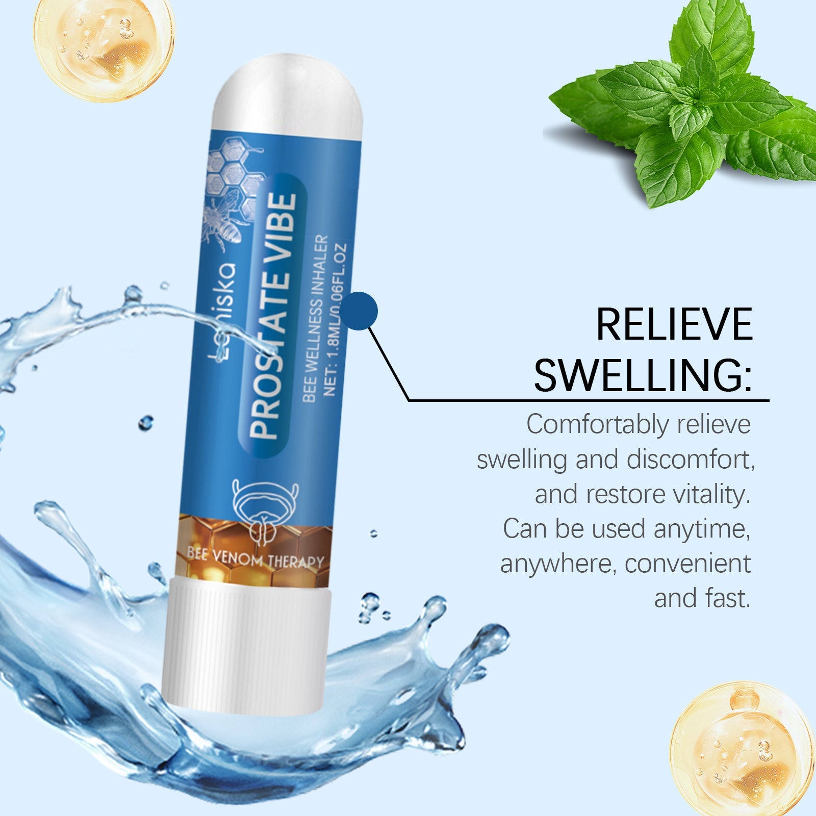 Laniska Male Nasal Inhaler Daily Body Skin Gentle Care Rejuvenating Male Vitality Nasal Inhaler