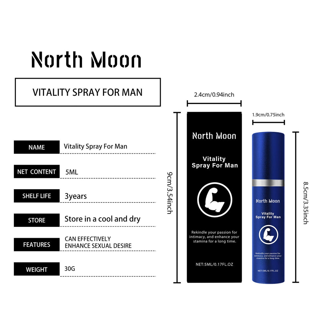 North Moon Men's Care Spray Stimulate Men's Vitality Long-lasting Moisturizing Body Care Spray