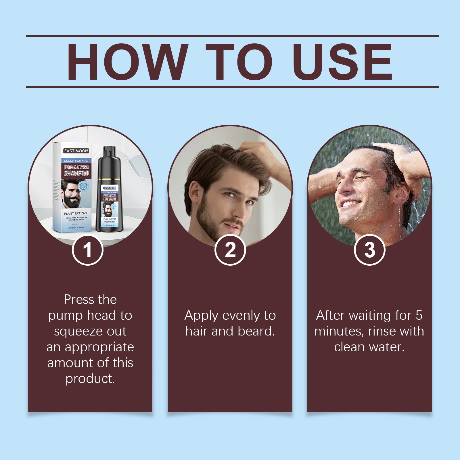 East Moon Men’s Black Beard Dye Lotion