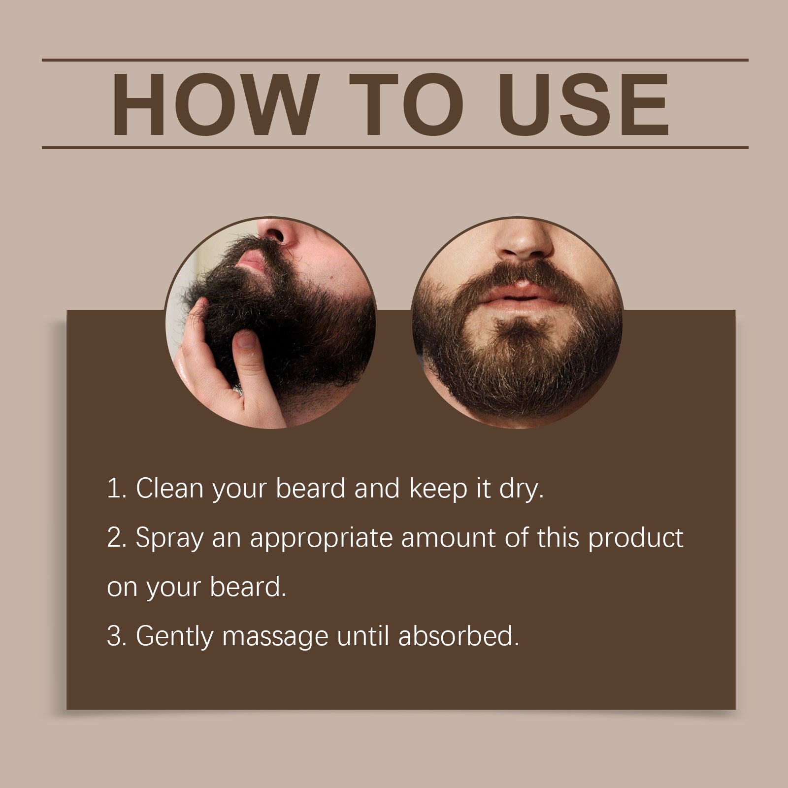 East Moon Men’s Beard Care Spray – Hydrate, Nourish & Smooth