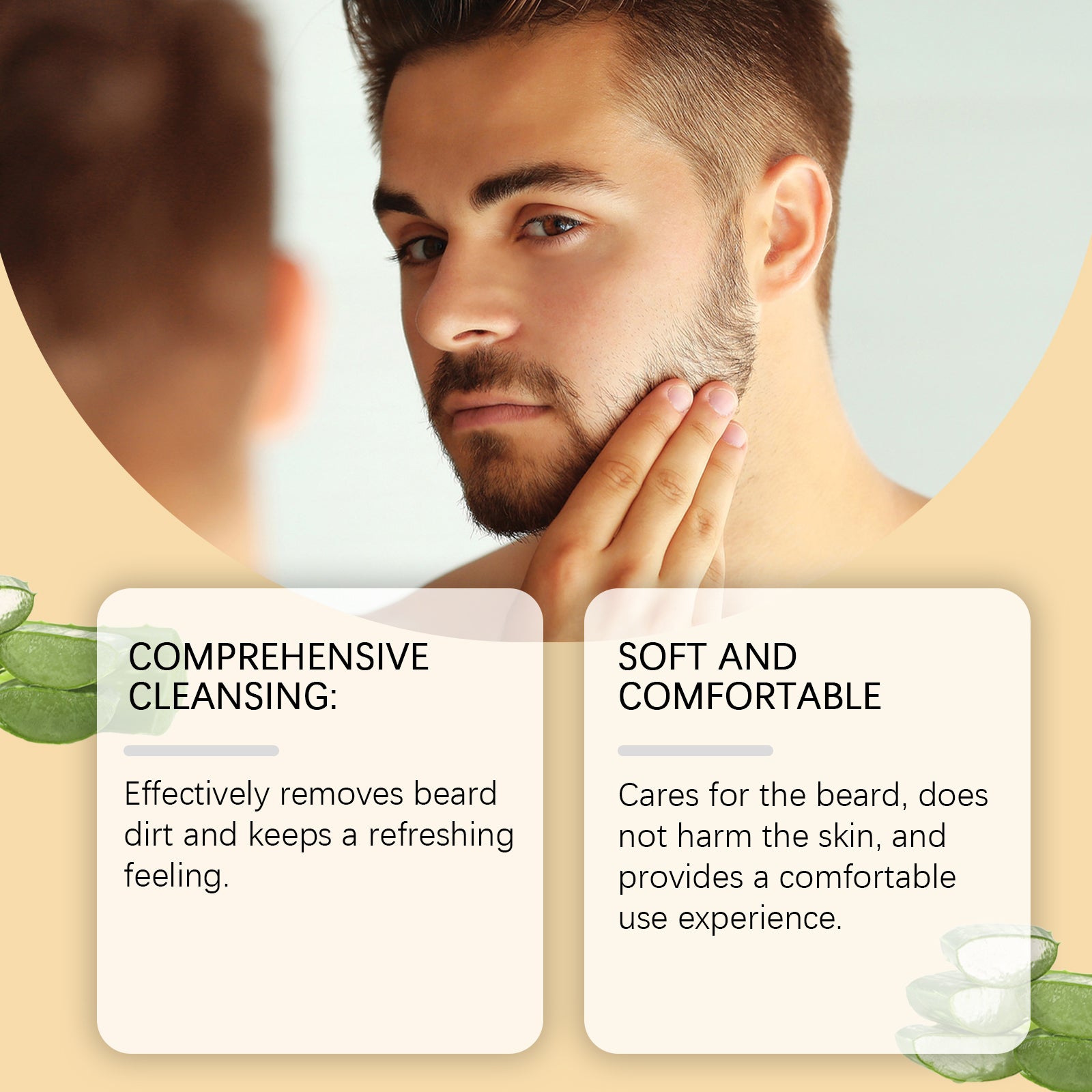 East Moon Men’s Post-Shave Beard Wash | Cleansing, Moisturizing & Softening Beard