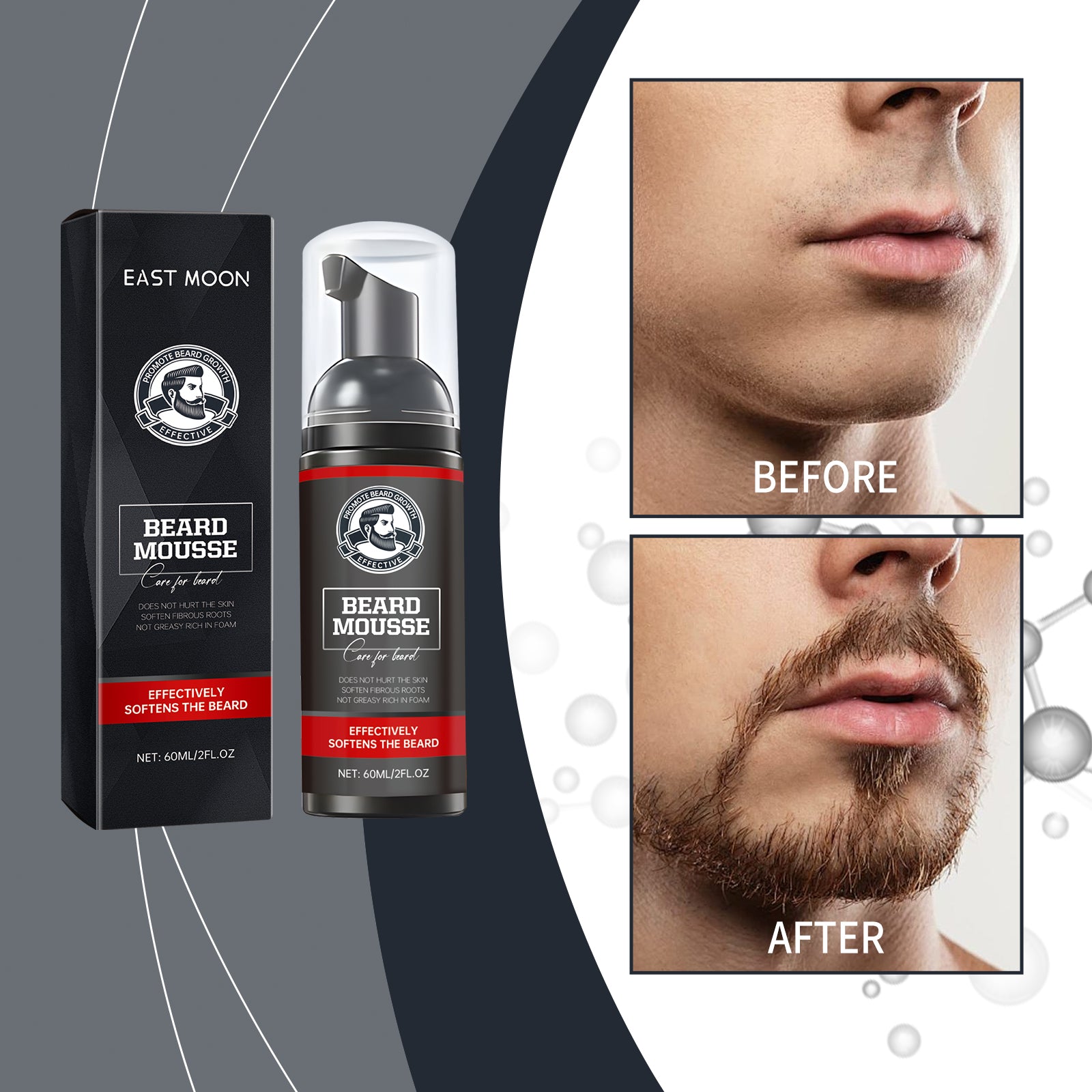 East Moon Men’s Beard Cleansing Mousse