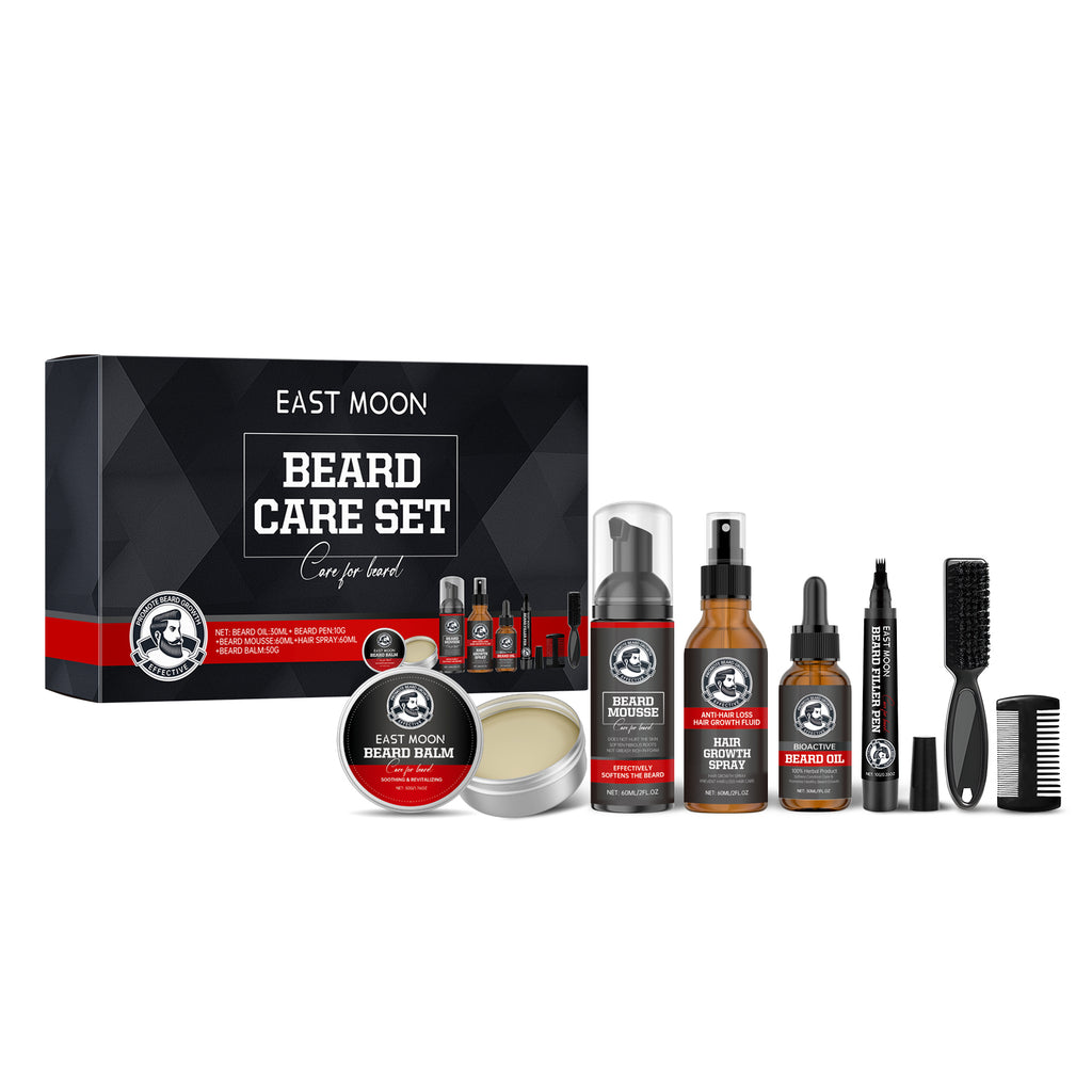 East Moon Men’s Beard Care Kit – Clean, Hydrate & Groom Beard Set