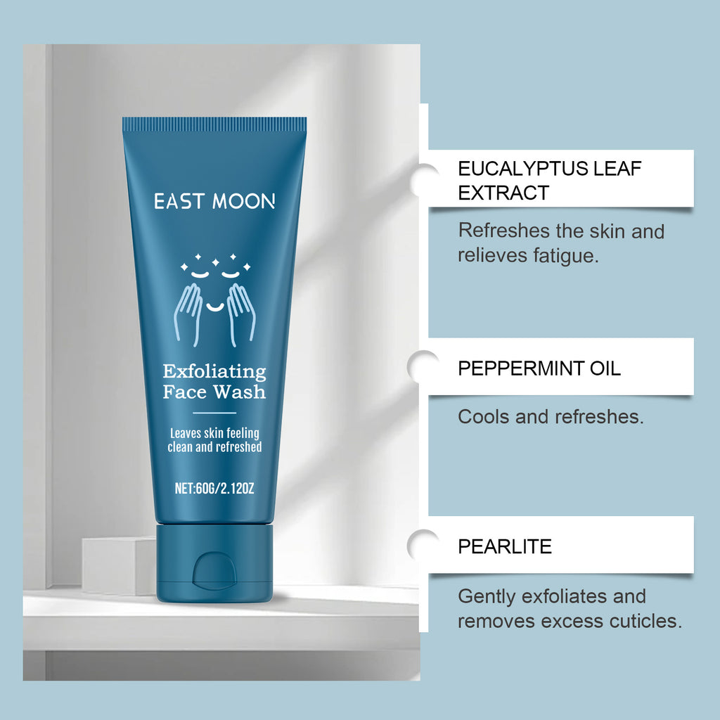East Moon Men’s Exfoliating Face Wash – Gentle, Refreshing & Hydrating Cleanser