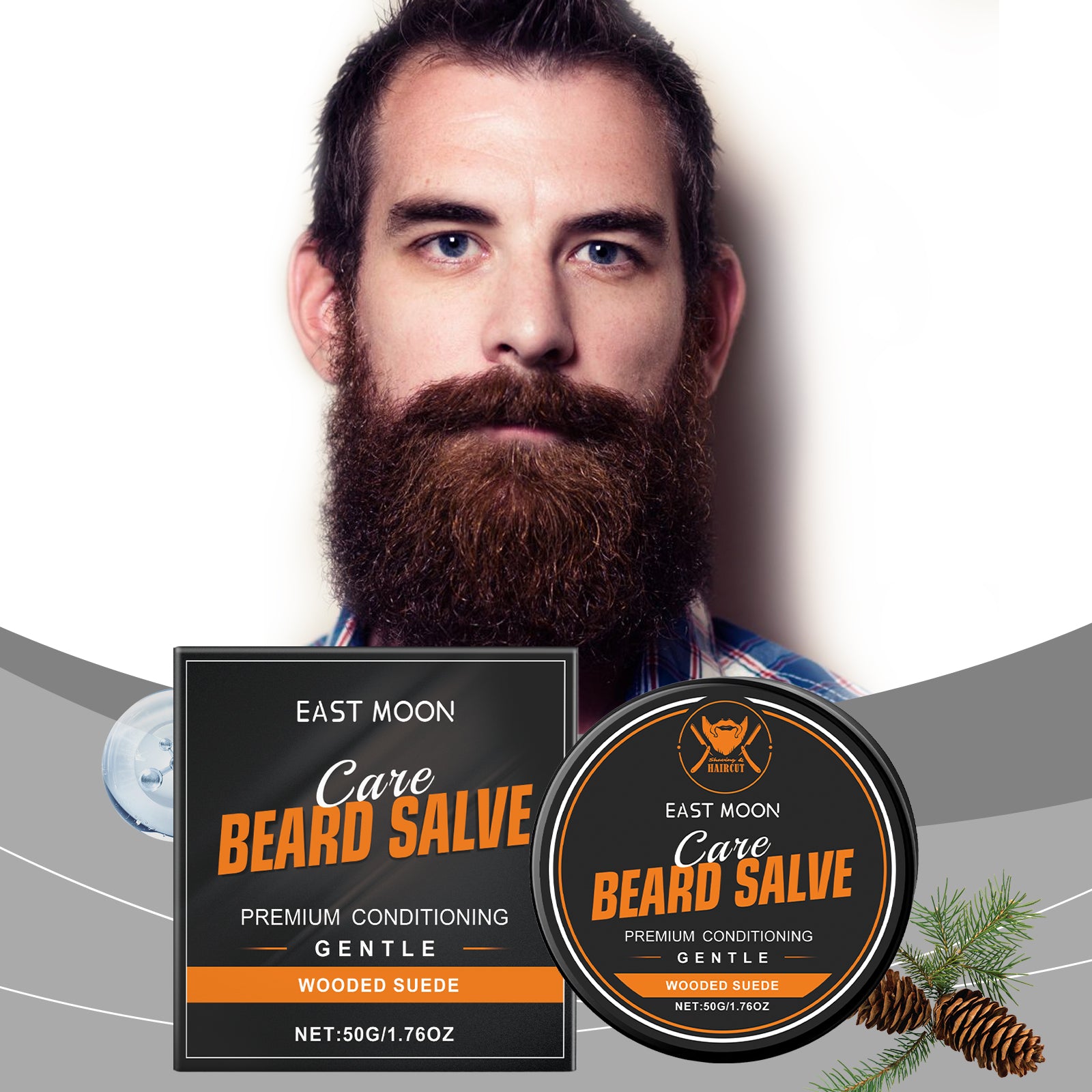 East Moon Men’s Wooden Beard Balm