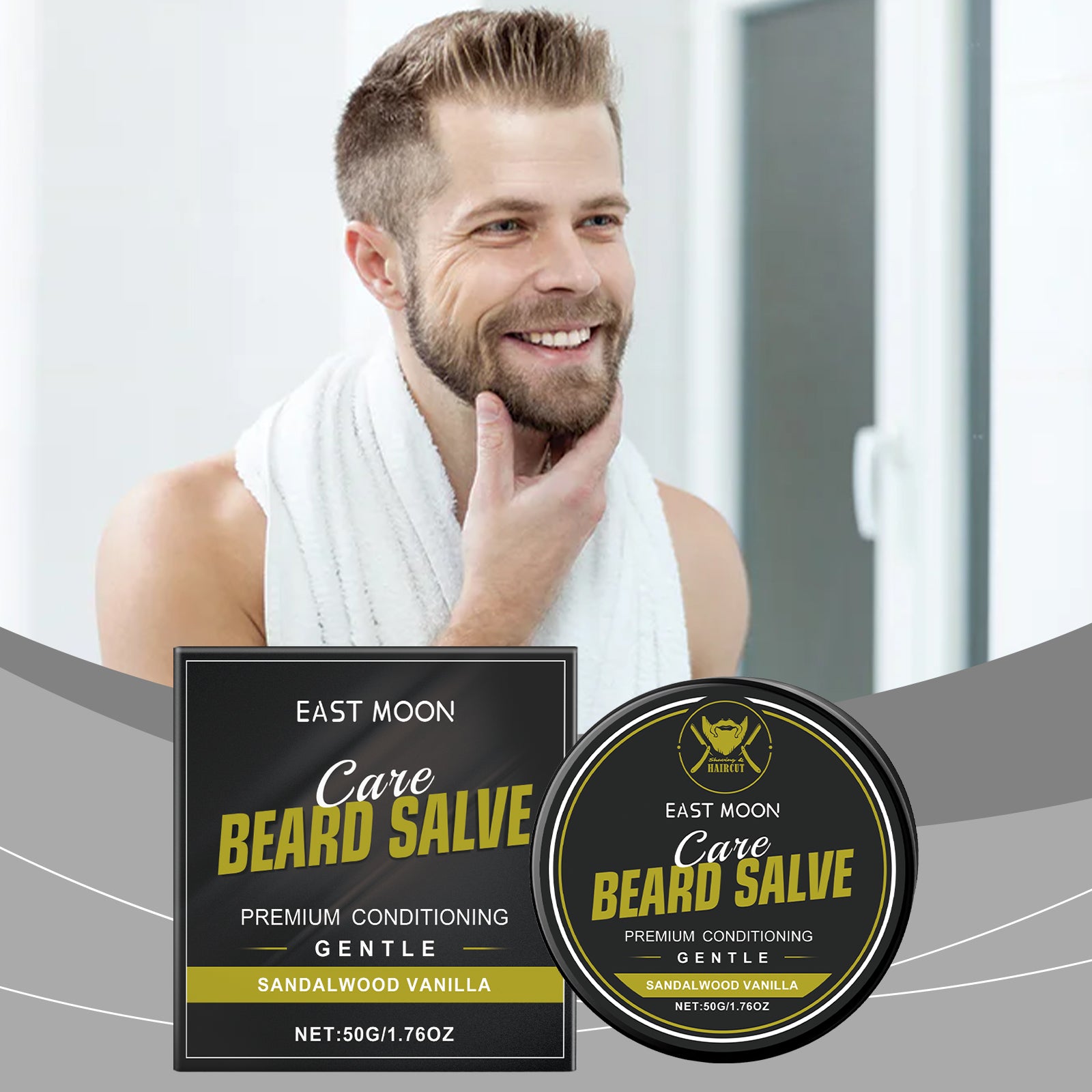 East Moon Sandalwood Men’s Beard Balm