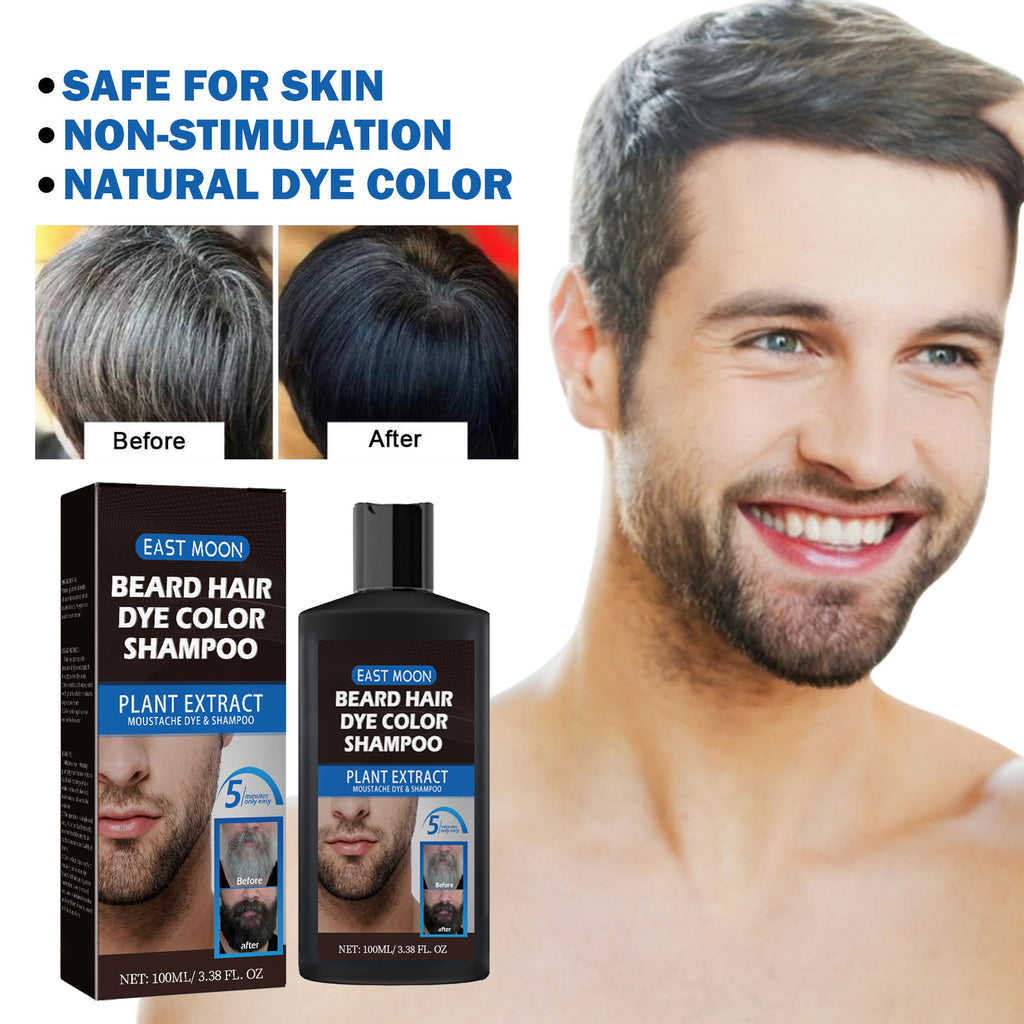 East Moon Men’s Beard Coloring & Care – Fast Color, Hydrate & Repair