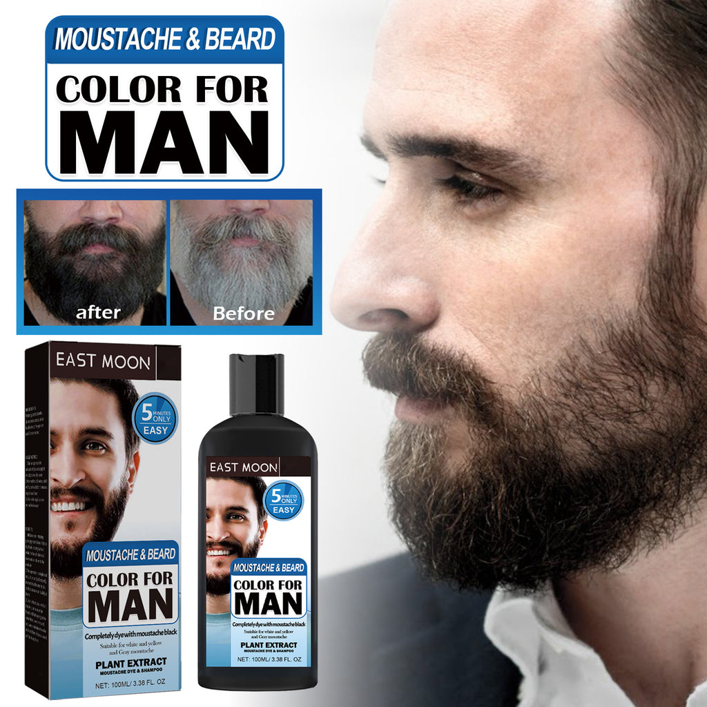 East Moon Men’s Beard Coloring & Care – Fast Color, Hydrate & Repair