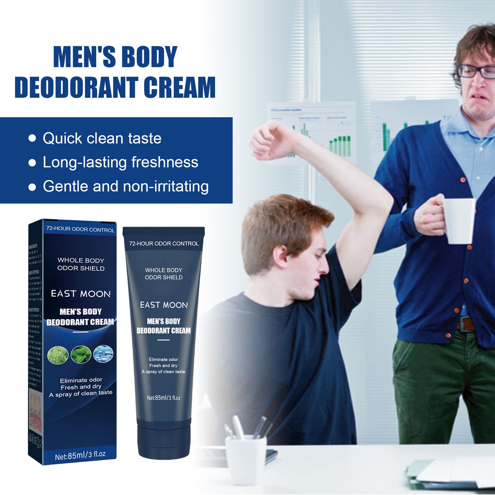 East Moon Men’s Deodorant Body Cream