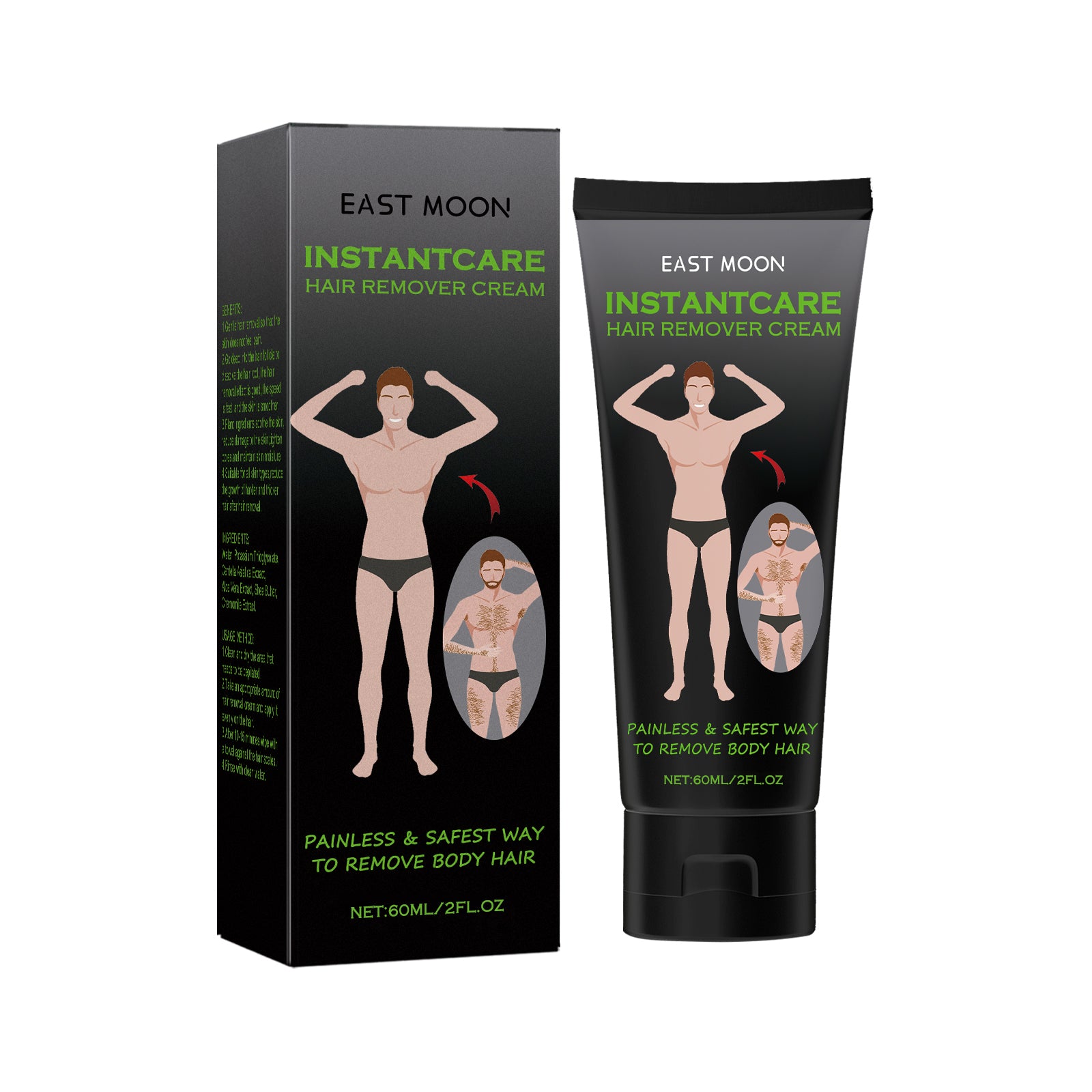 East Moon Men’s Hair Removal Cream – Gentle & Fast Hair Removal