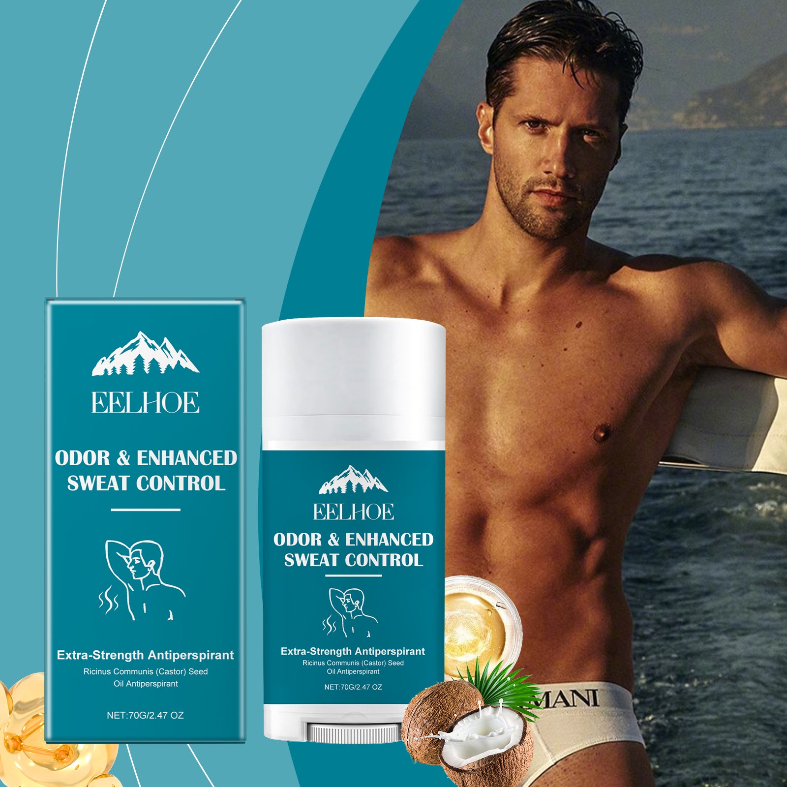 EELHOE Men’s Fresh Scent Stick – All-Day Deodorant & Hydration