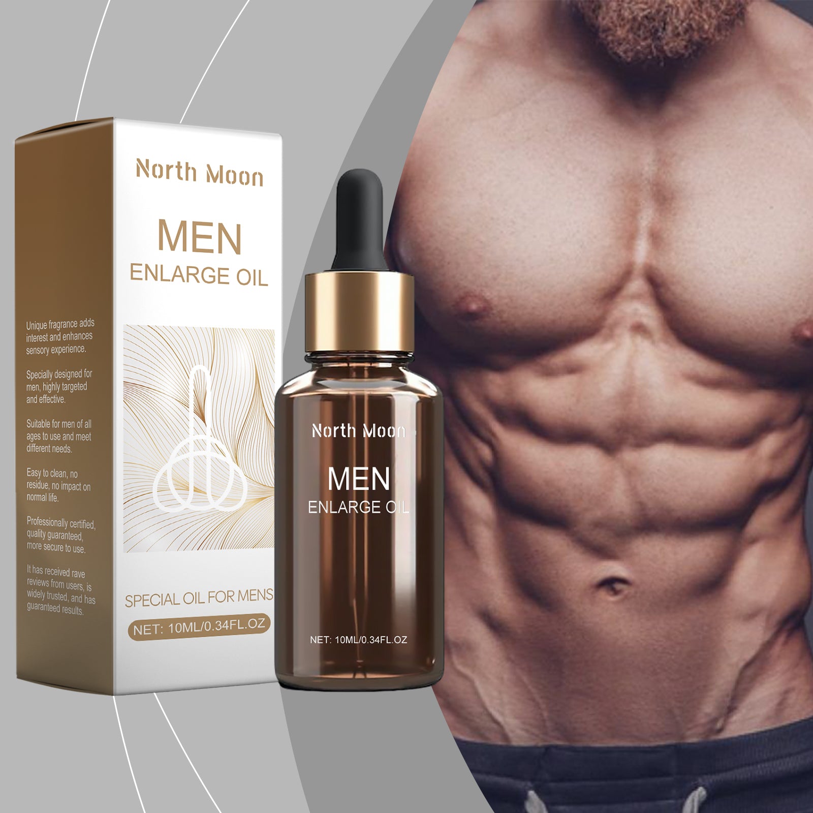 North Moon Warming Massage Oil for Men