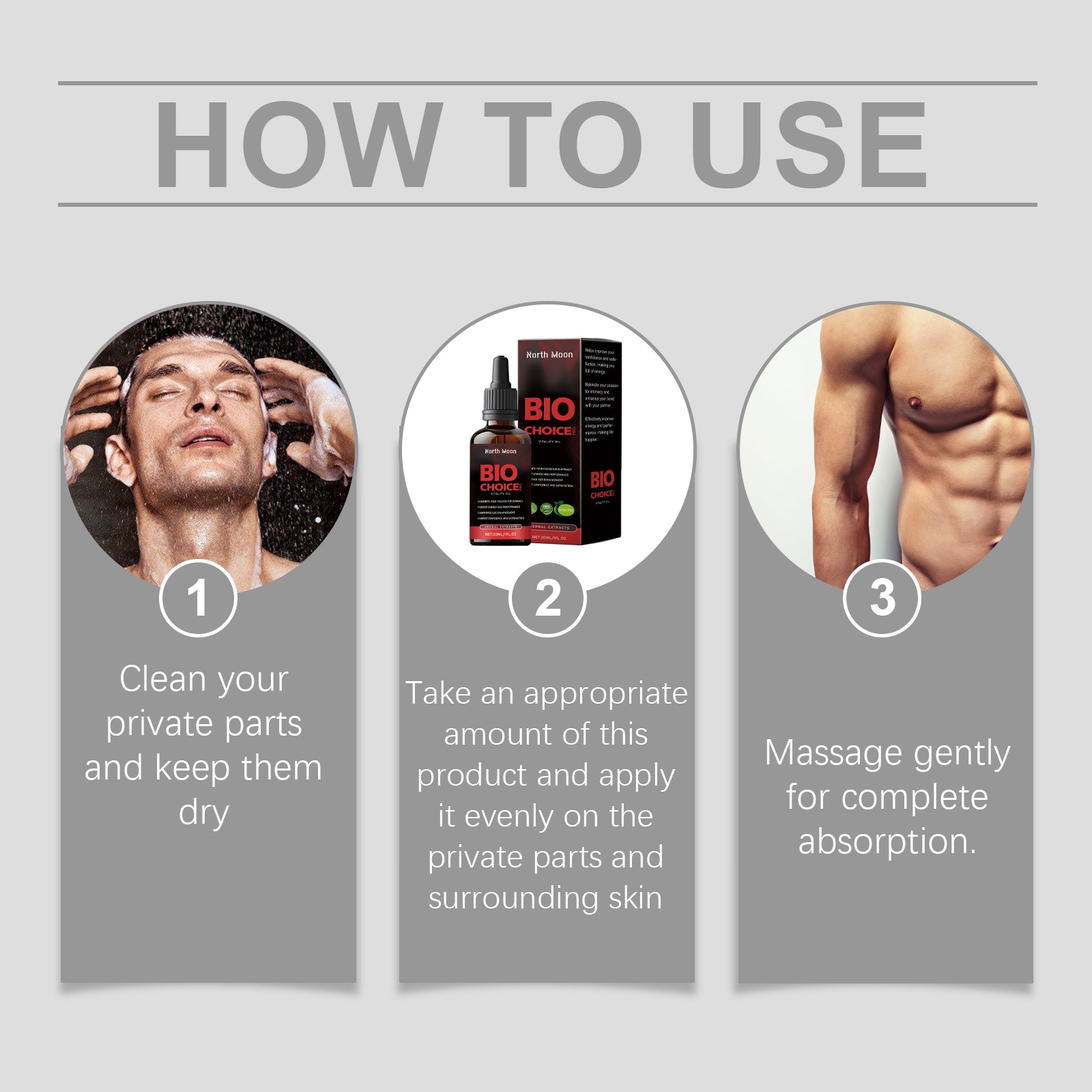 North Moon Men’s Vitality Care Oil – Herbal Energy & Nourishing Body Oil