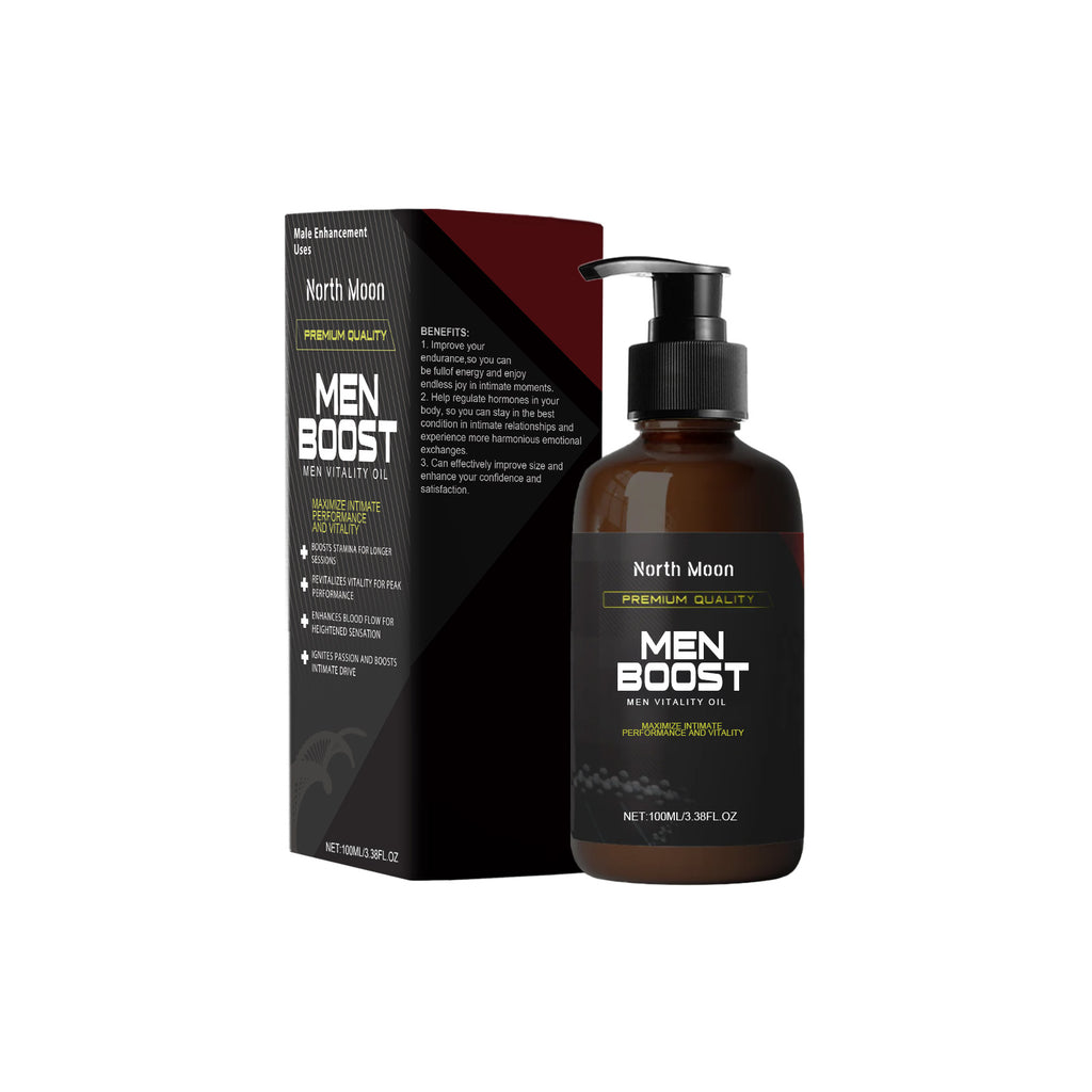 NORTH MOON Men’s Body Care Oil | Hydrating & Nourishing Massage Oil | Boost Confidence & Vitality