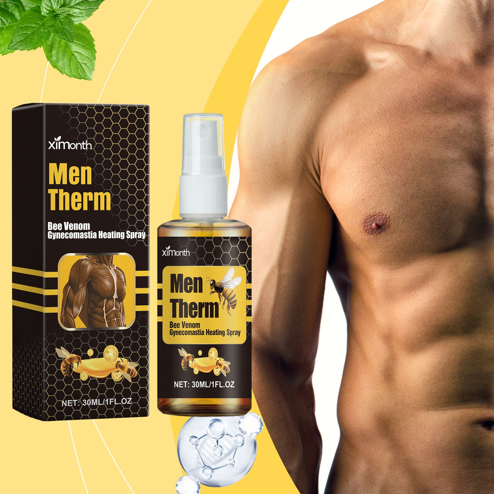 Ximonth Men’s Chest Sculpting Spray