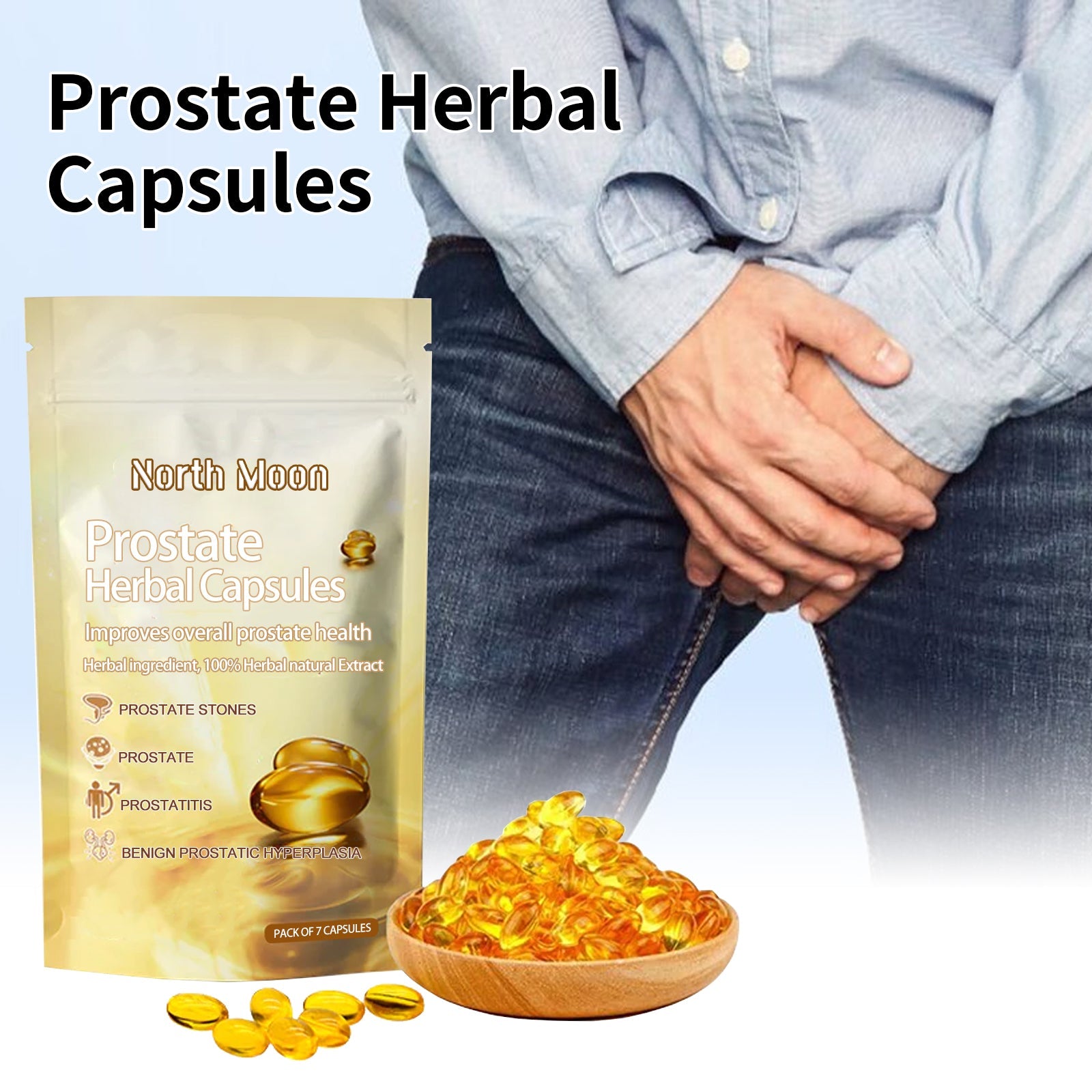 North Moon Qianliekang Capsules Yang-protecting and kidney-warming body care capsules relieve male prostate discomfort
