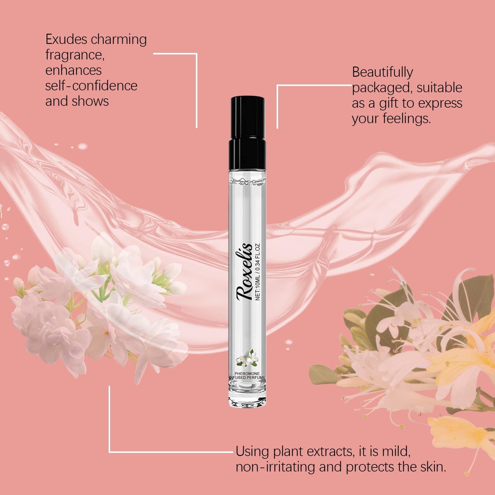 Roxelis Floral Perfume Spray Men's Perfume Long-lasting Cologne Jasmine Perfume Natural Fresh Charm Portable Fragrance