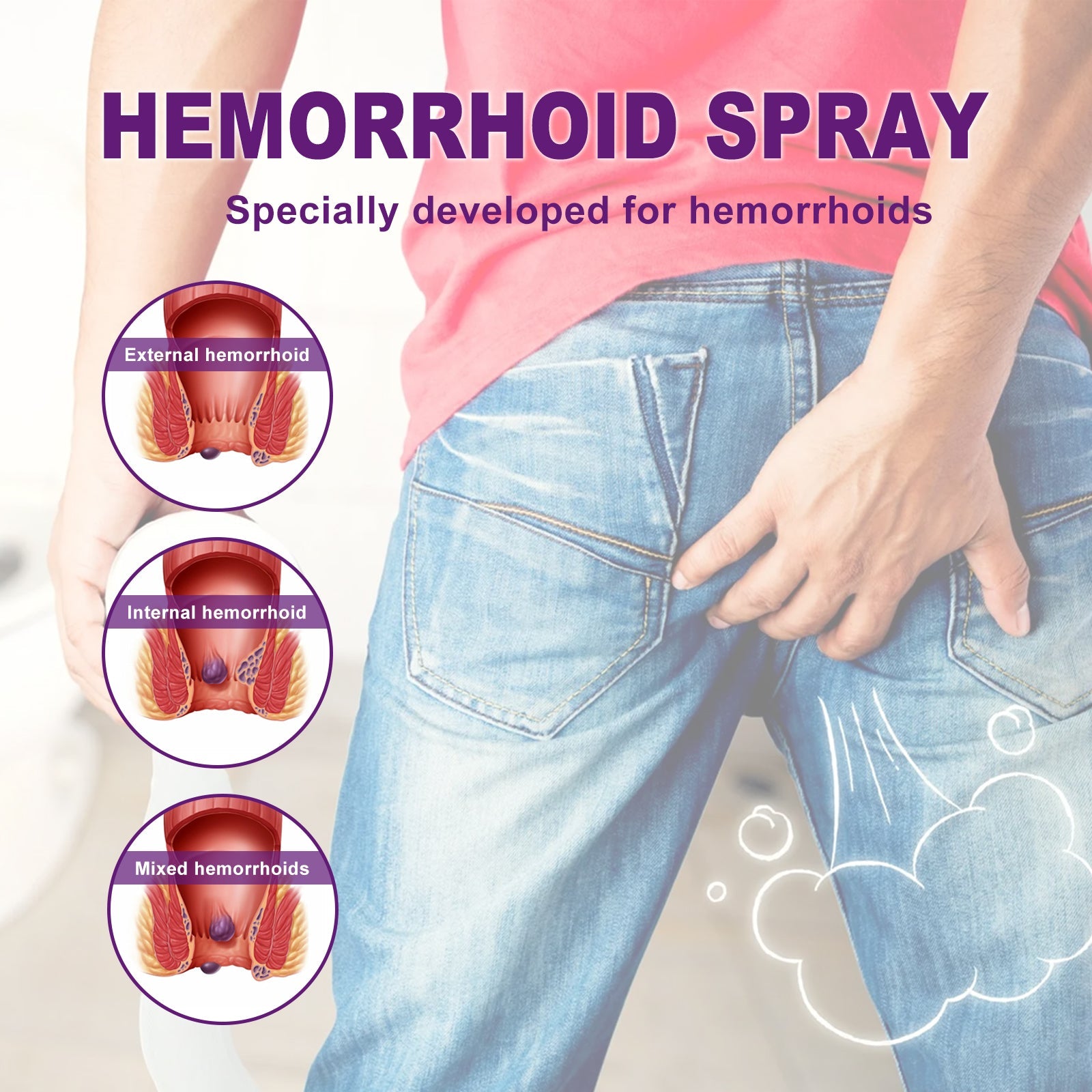 South Moon Body Spray Men's Body Gentle Relief Daily Massage Care Spray