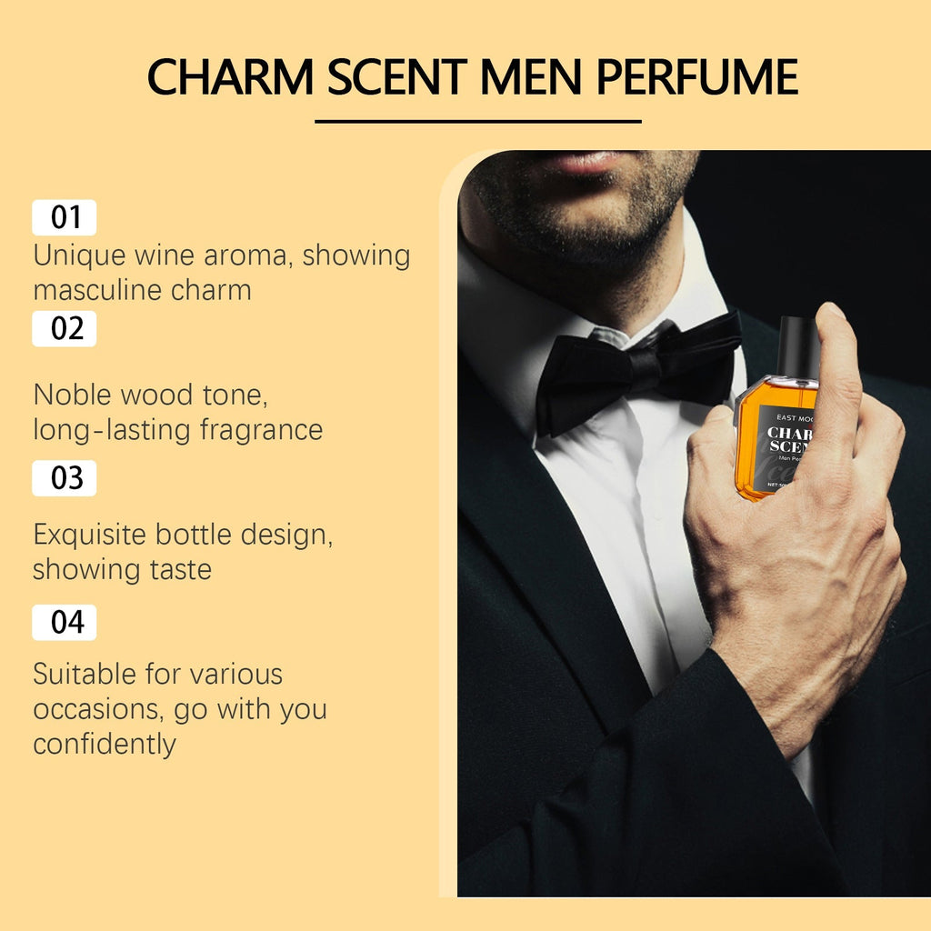 East Moon Men's Perfume Long-Lasting Light Perfume Wooden Fragrance Fresh Natural Release Men's Charm Perfume
