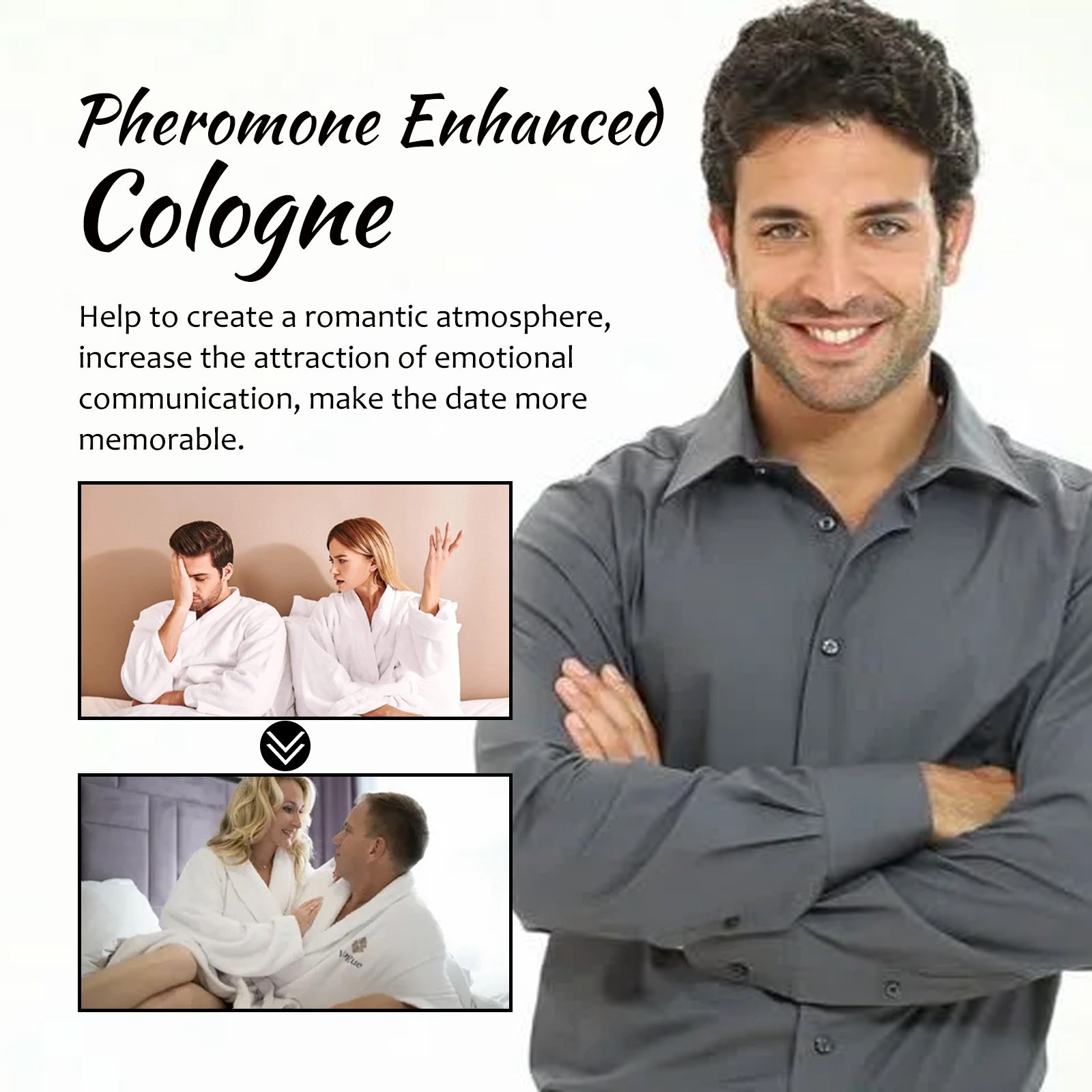 Roxelis Men's Pheromone Perfume Men's Cologne Long-lasting Light Fragrance Business Gentleman Fresh Charm Encounter Perfume