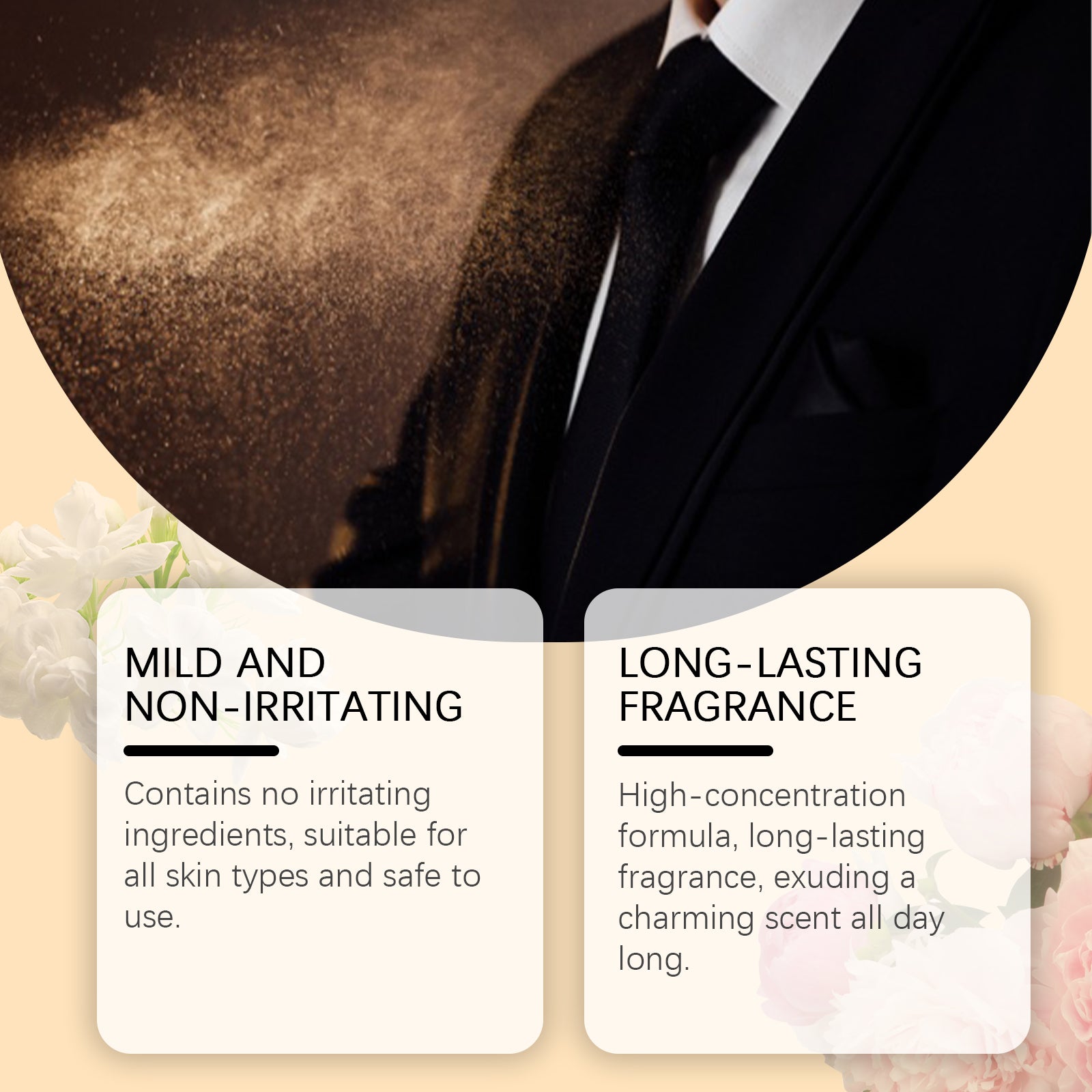 Roxelis Eau de Toilette Spray Men's Perfume Cologne Citrus Scent Fresh Charm Portable Fragrance Spray